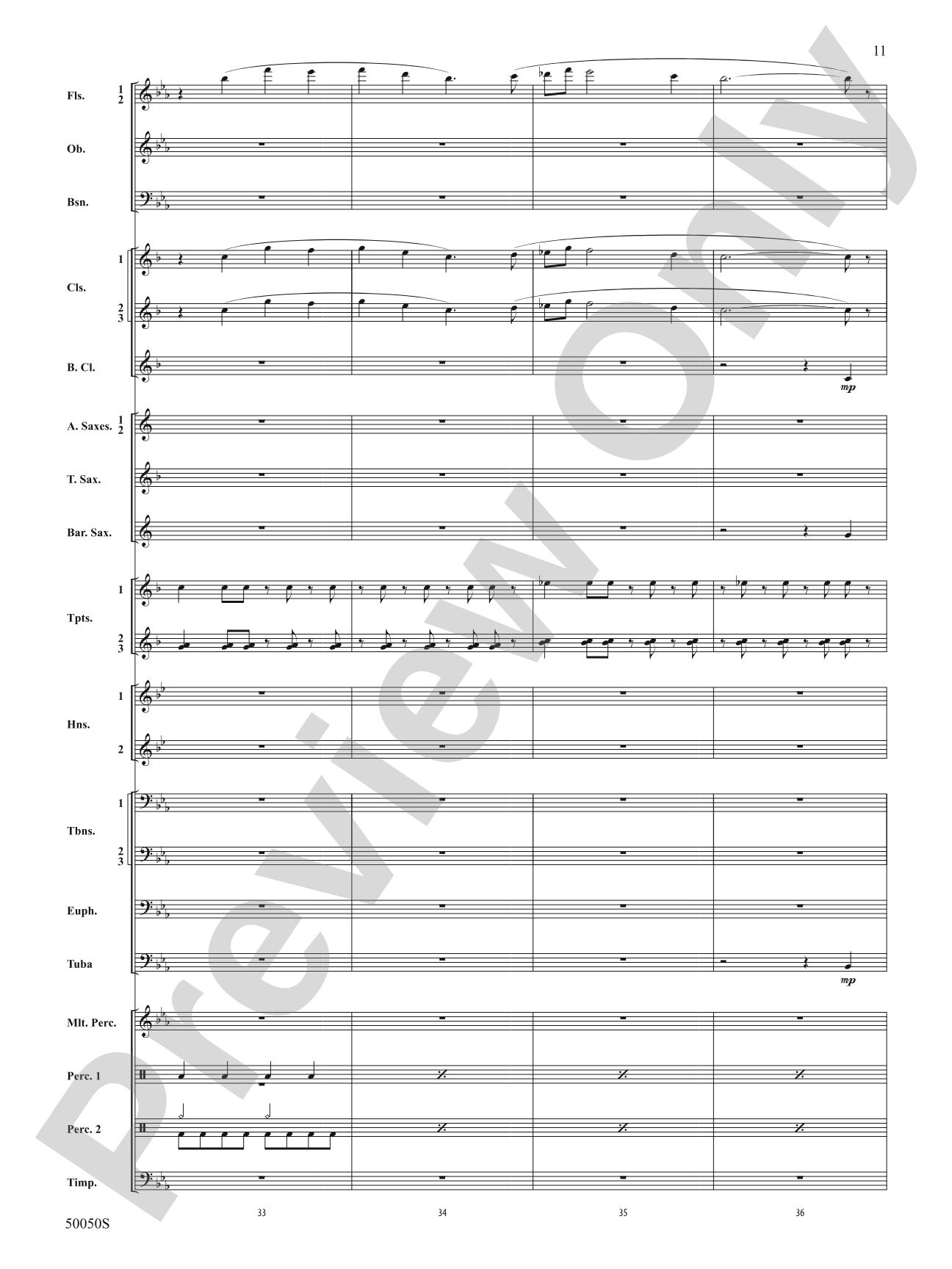 With Eyes Turned Skyward: Concert Band Conductor Score & Parts