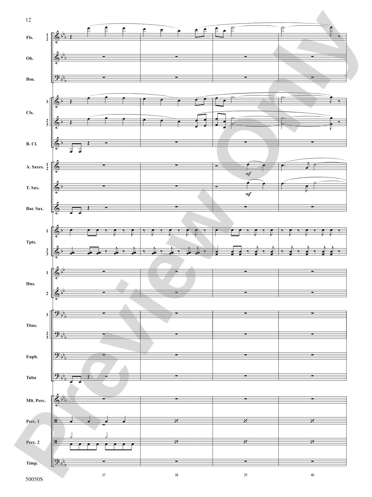 With Eyes Turned Skyward: Concert Band Conductor Score & Parts