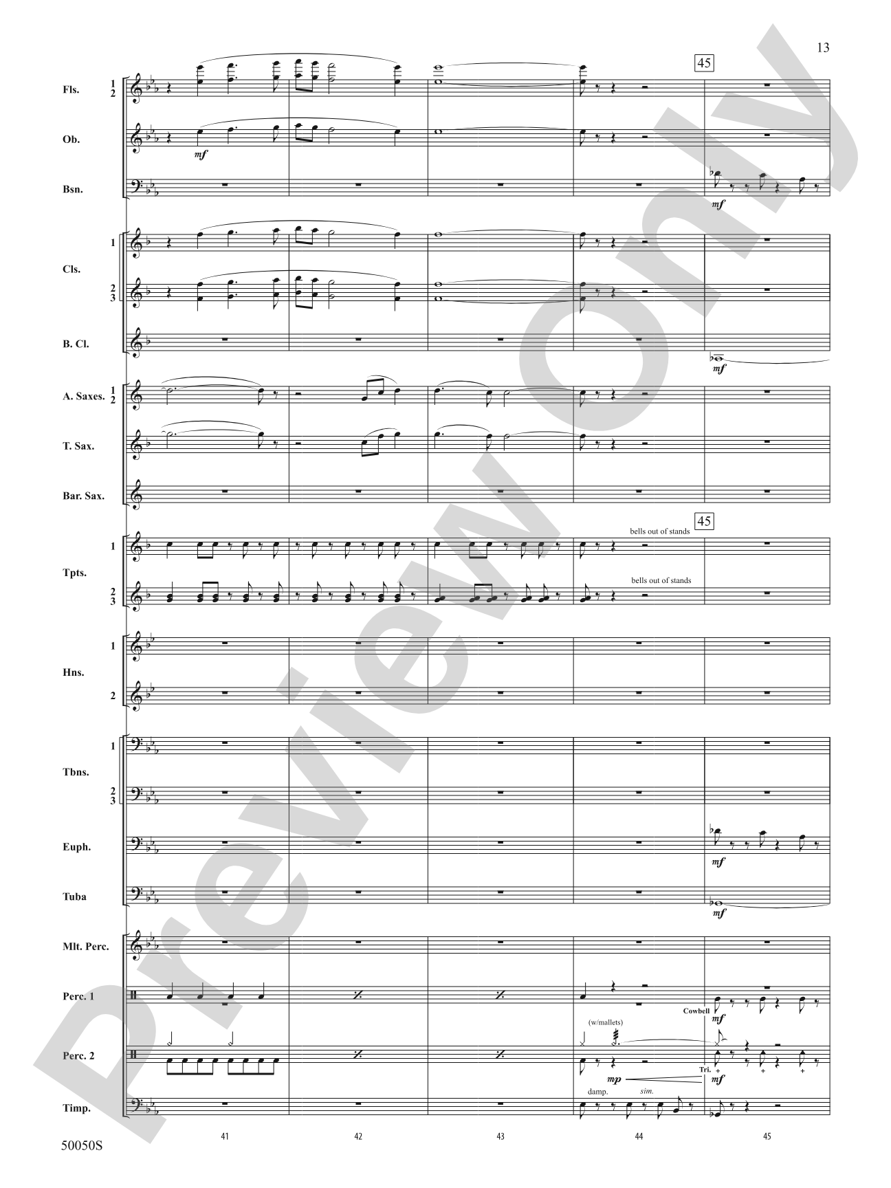 With Eyes Turned Skyward: Concert Band Conductor Score & Parts