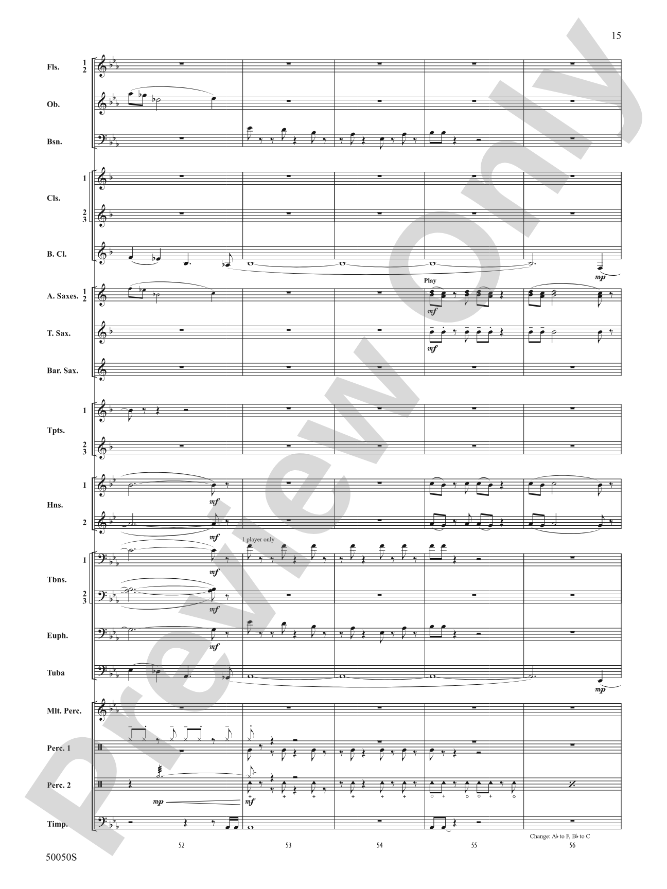 With Eyes Turned Skyward: Concert Band Conductor Score & Parts