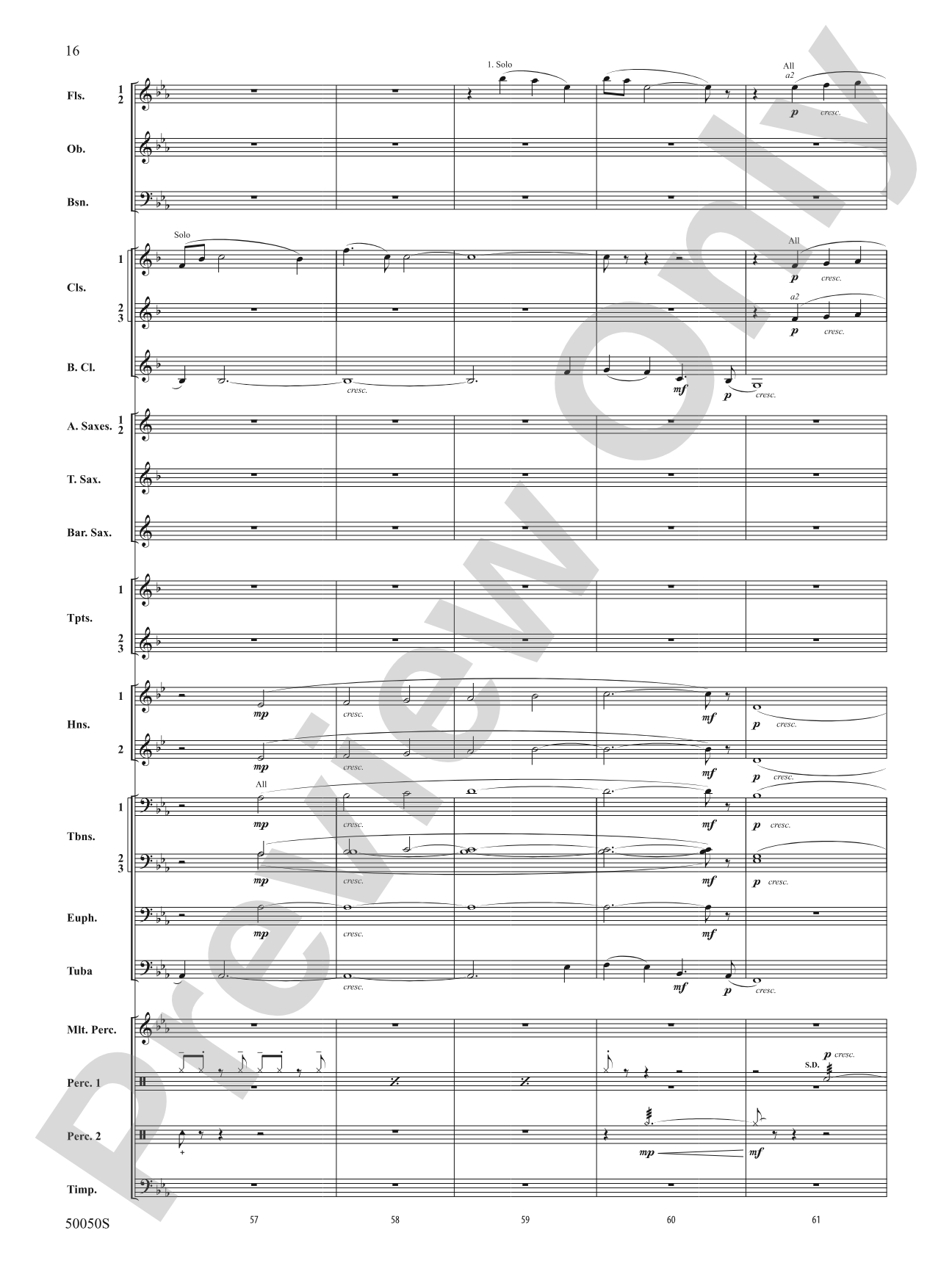 With Eyes Turned Skyward: Concert Band Conductor Score & Parts