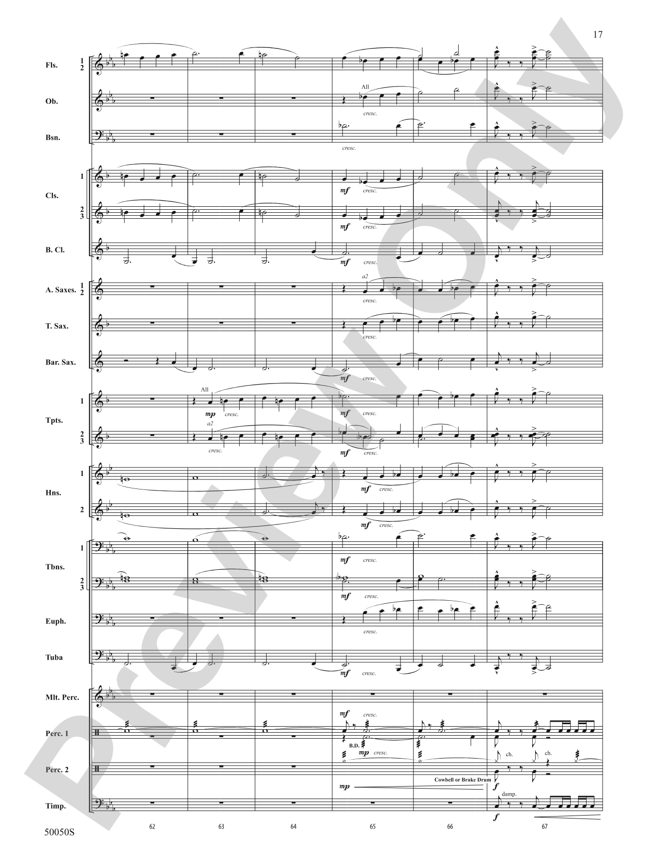 With Eyes Turned Skyward: Concert Band Conductor Score & Parts