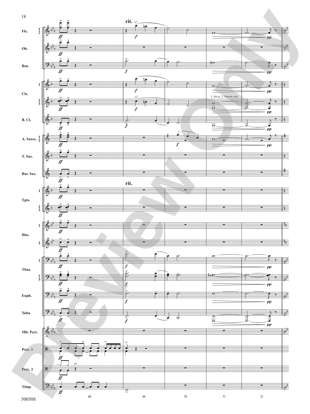 With Eyes Turned Skyward: Concert Band Conductor Score & Parts
