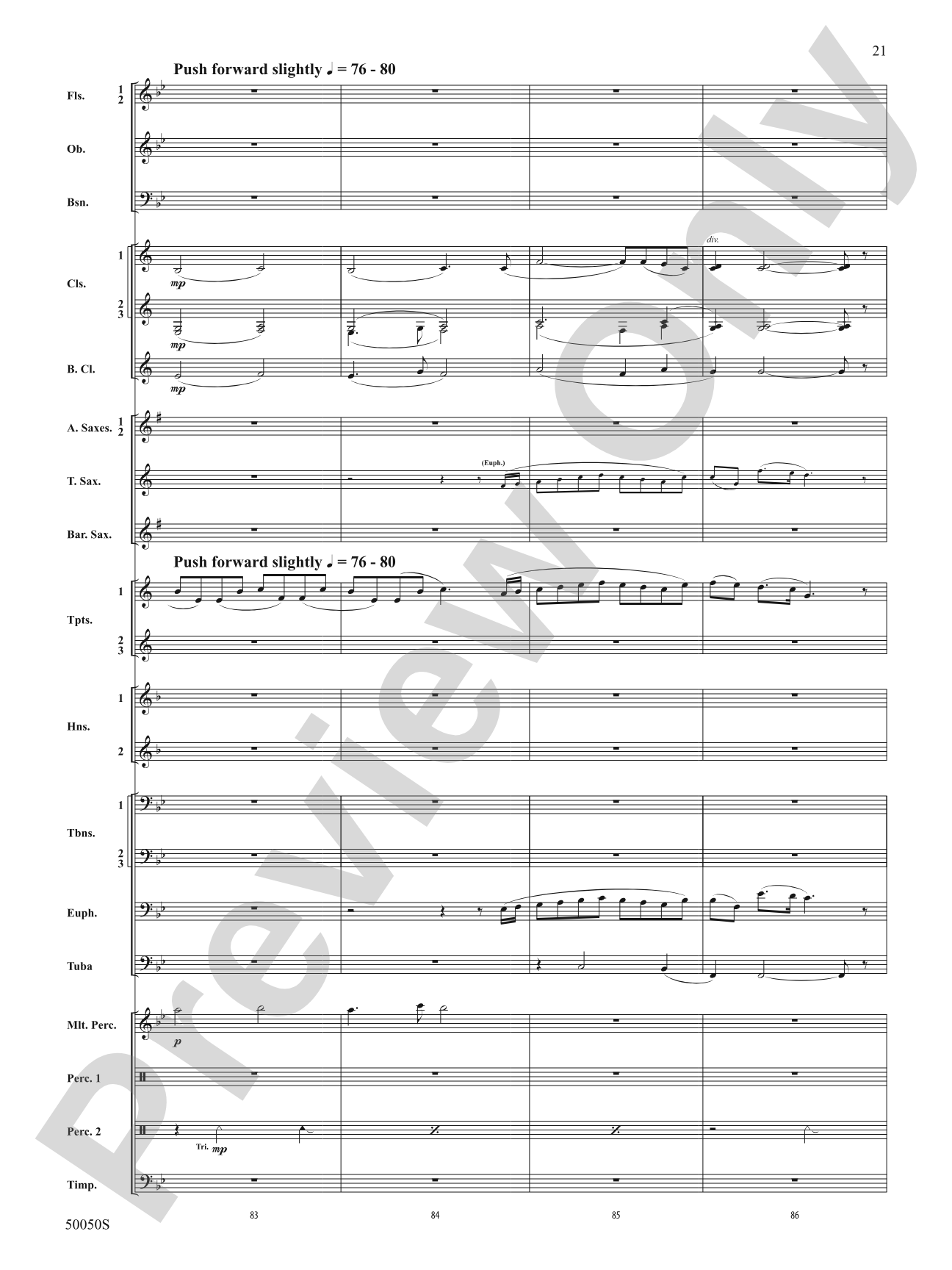 With Eyes Turned Skyward: Concert Band Conductor Score & Parts