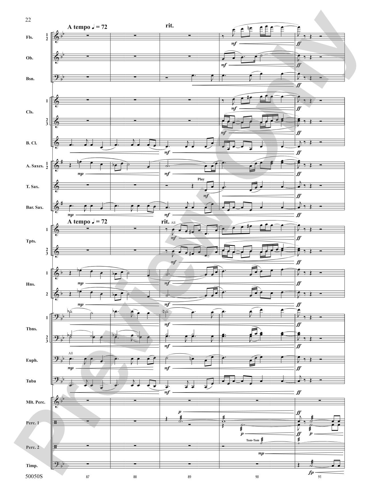 With Eyes Turned Skyward: Concert Band Conductor Score & Parts