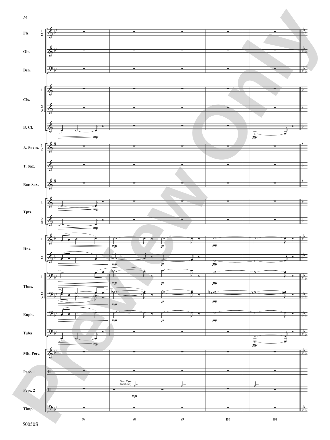 With Eyes Turned Skyward: Concert Band Conductor Score & Parts