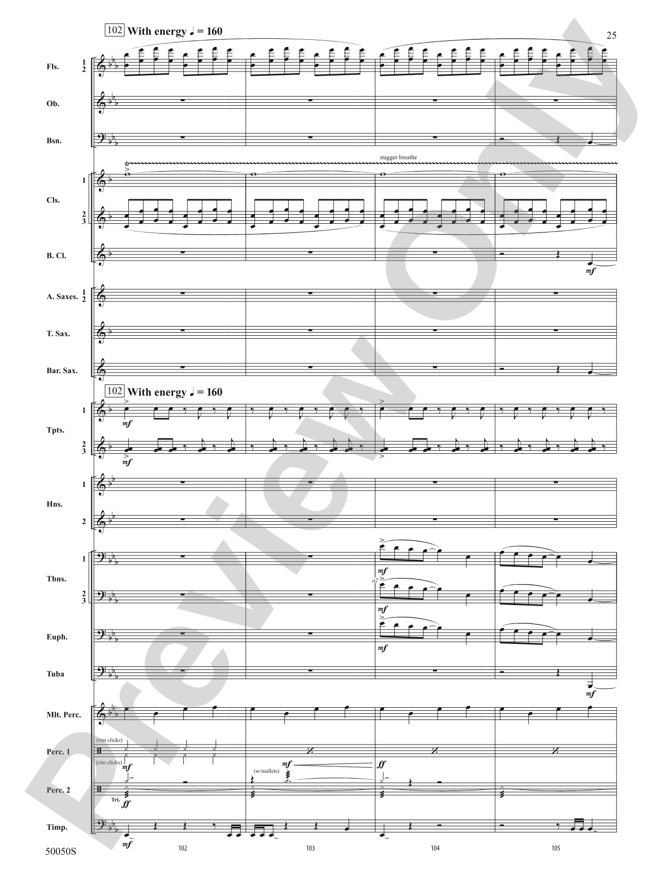 With Eyes Turned Skyward: Concert Band Conductor Score & Parts