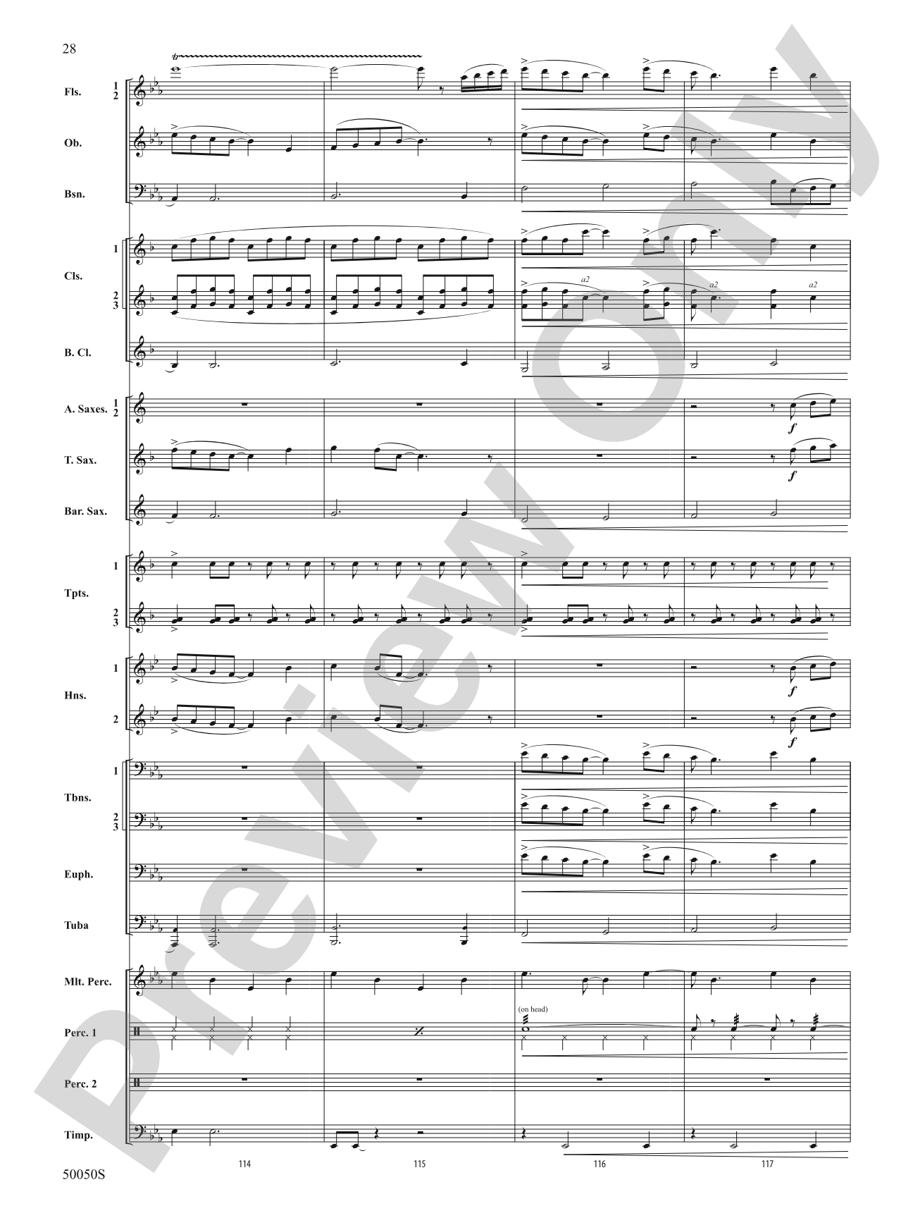 With Eyes Turned Skyward: Concert Band Conductor Score & Parts