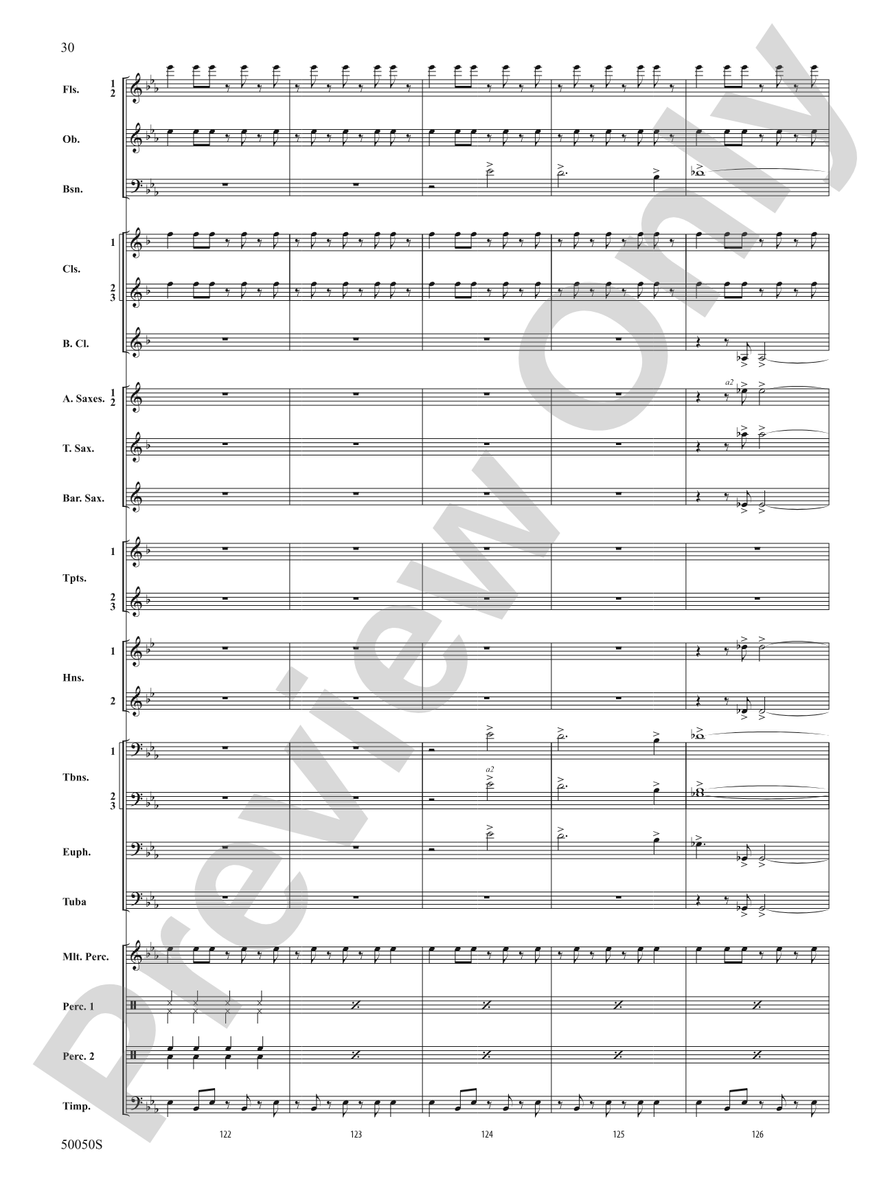 With Eyes Turned Skyward: Concert Band Conductor Score & Parts