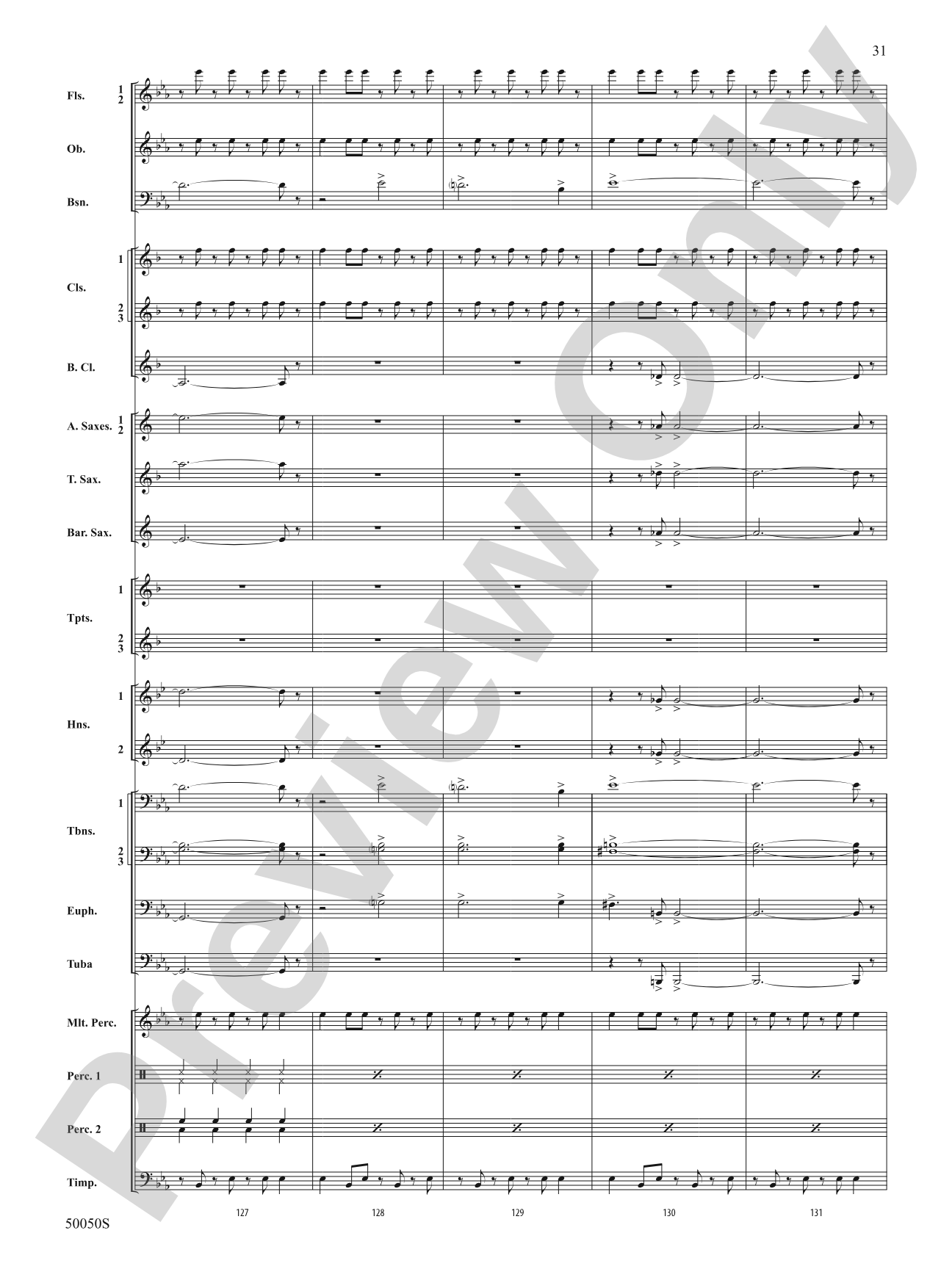 With Eyes Turned Skyward: Concert Band Conductor Score & Parts