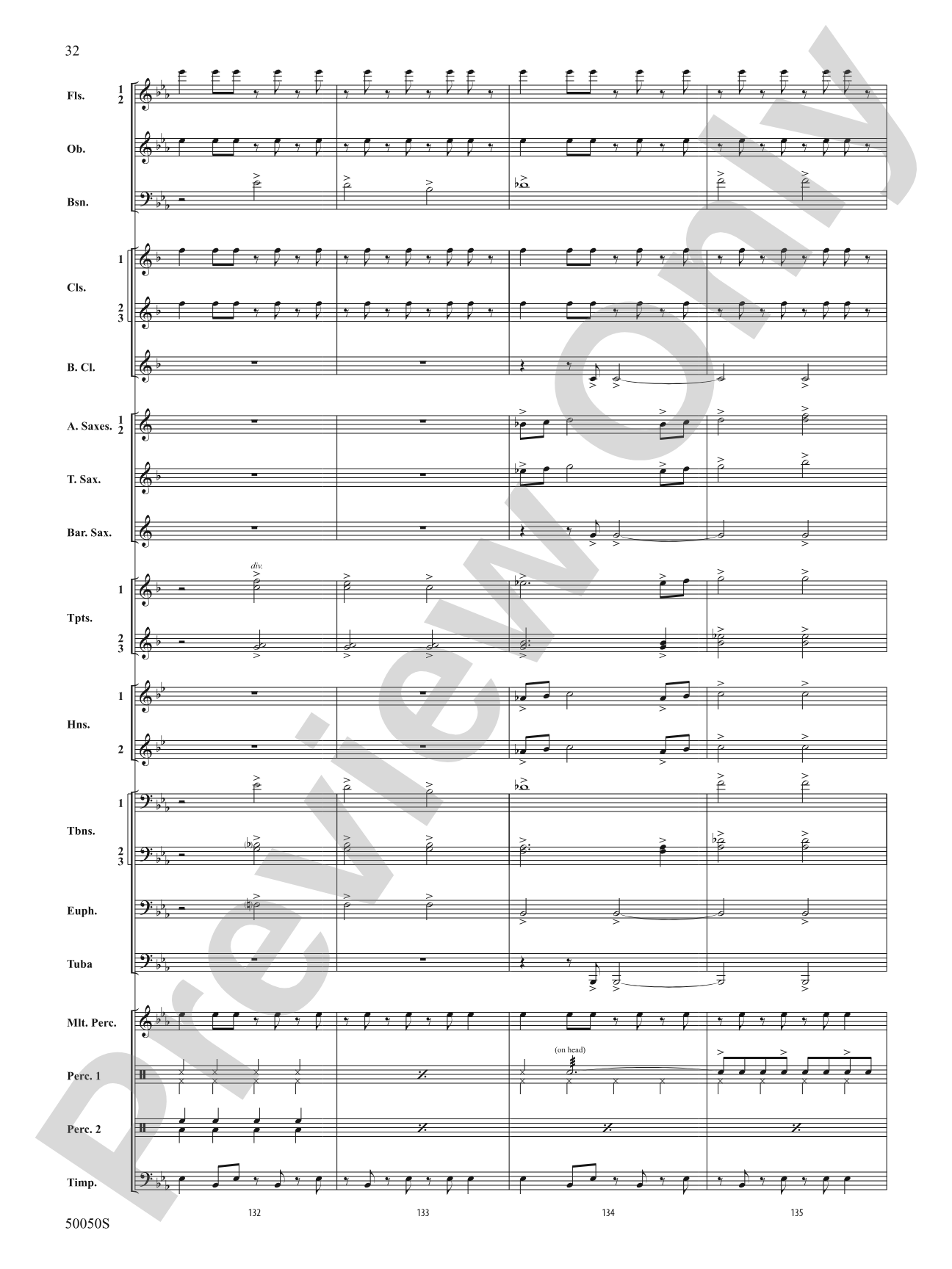 With Eyes Turned Skyward: Concert Band Conductor Score & Parts