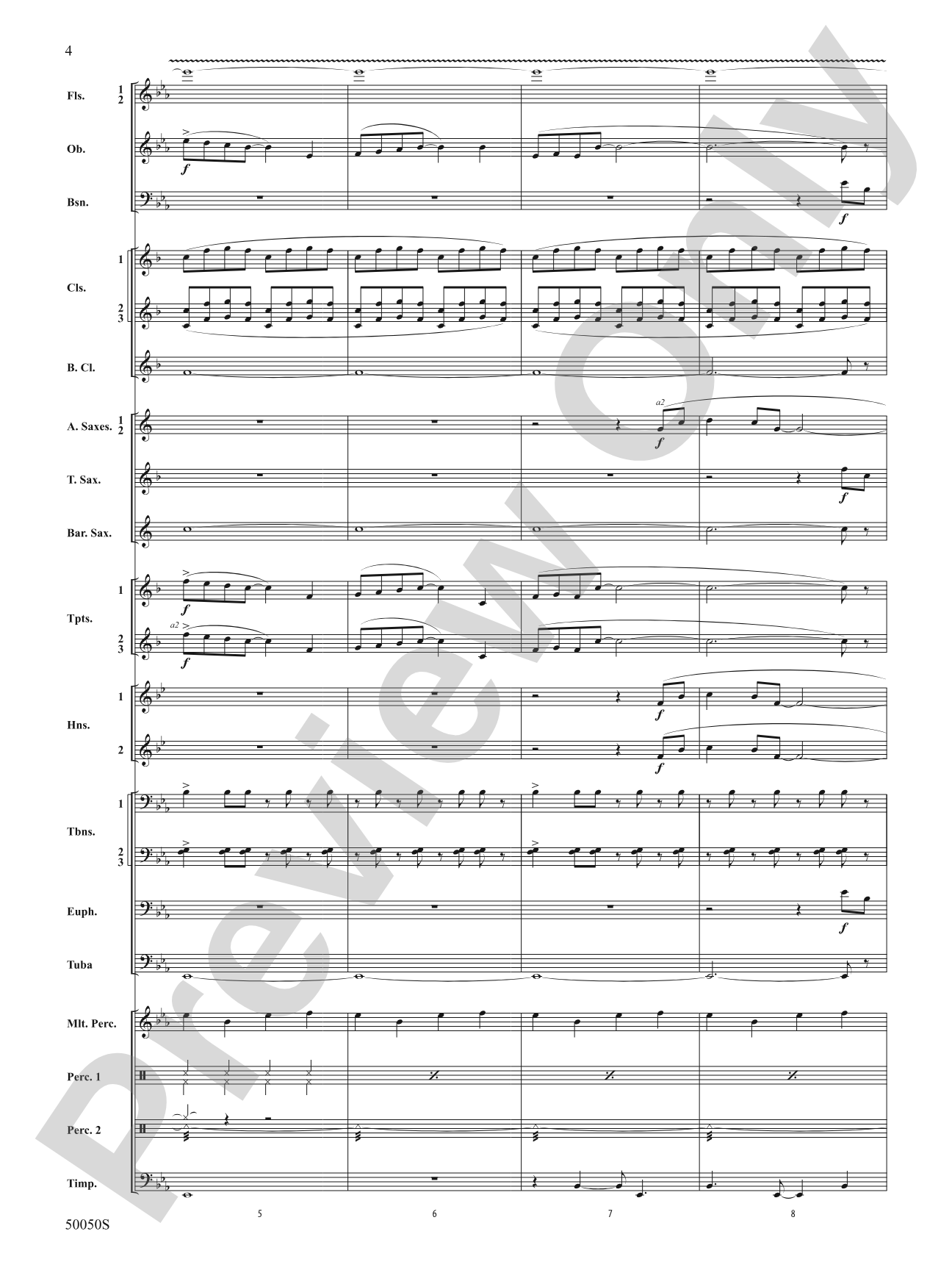 With Eyes Turned Skyward: Concert Band Conductor Score & Parts