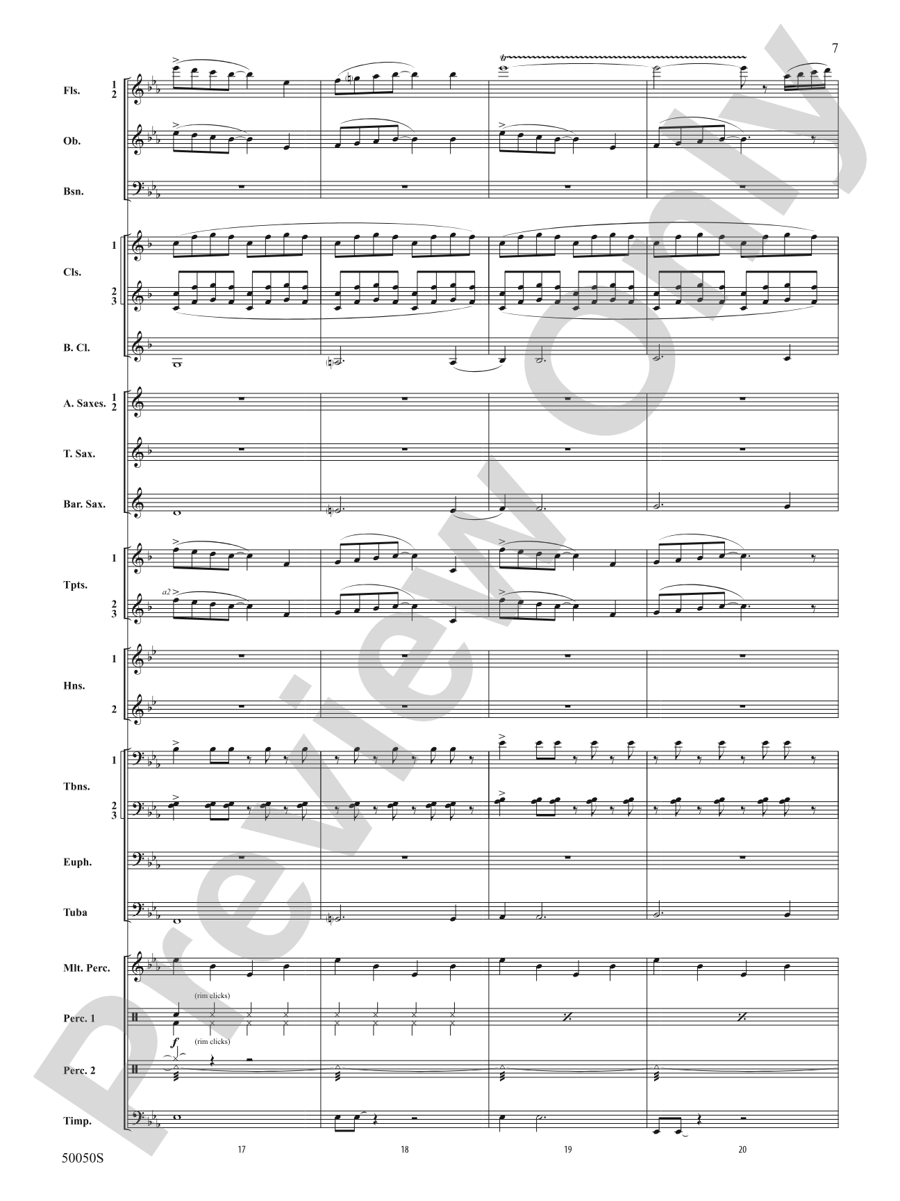 With Eyes Turned Skyward: Concert Band Conductor Score & Parts