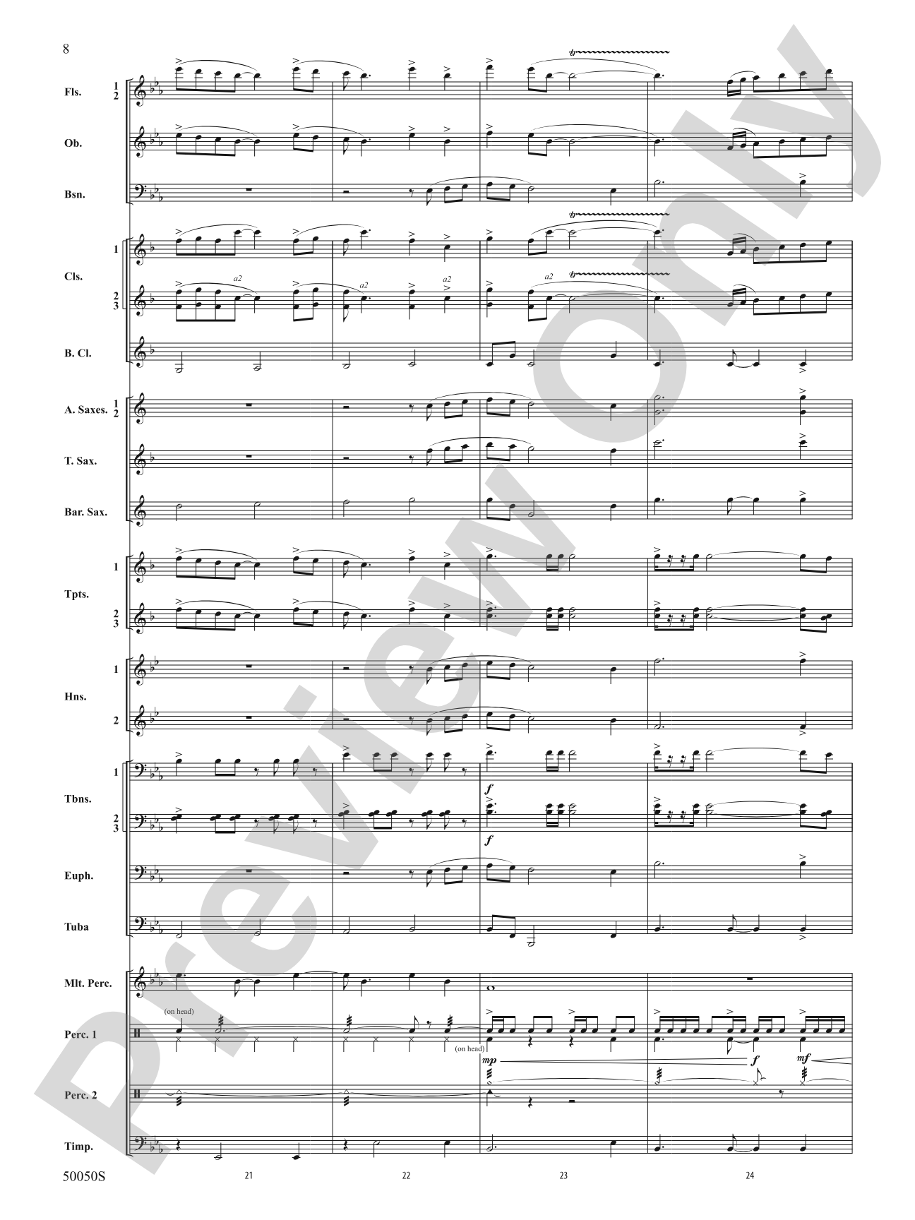 With Eyes Turned Skyward: Concert Band Conductor Score & Parts