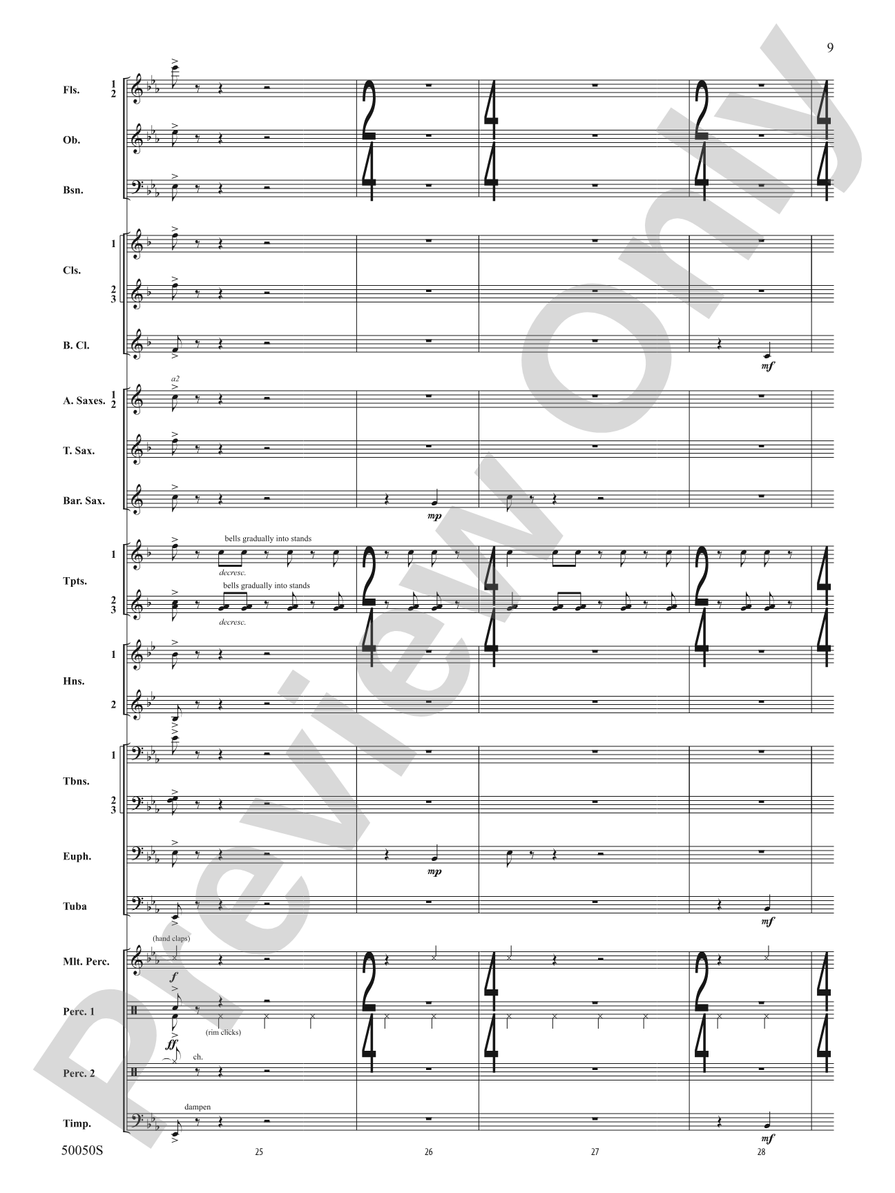 With Eyes Turned Skyward: Concert Band Conductor Score & Parts