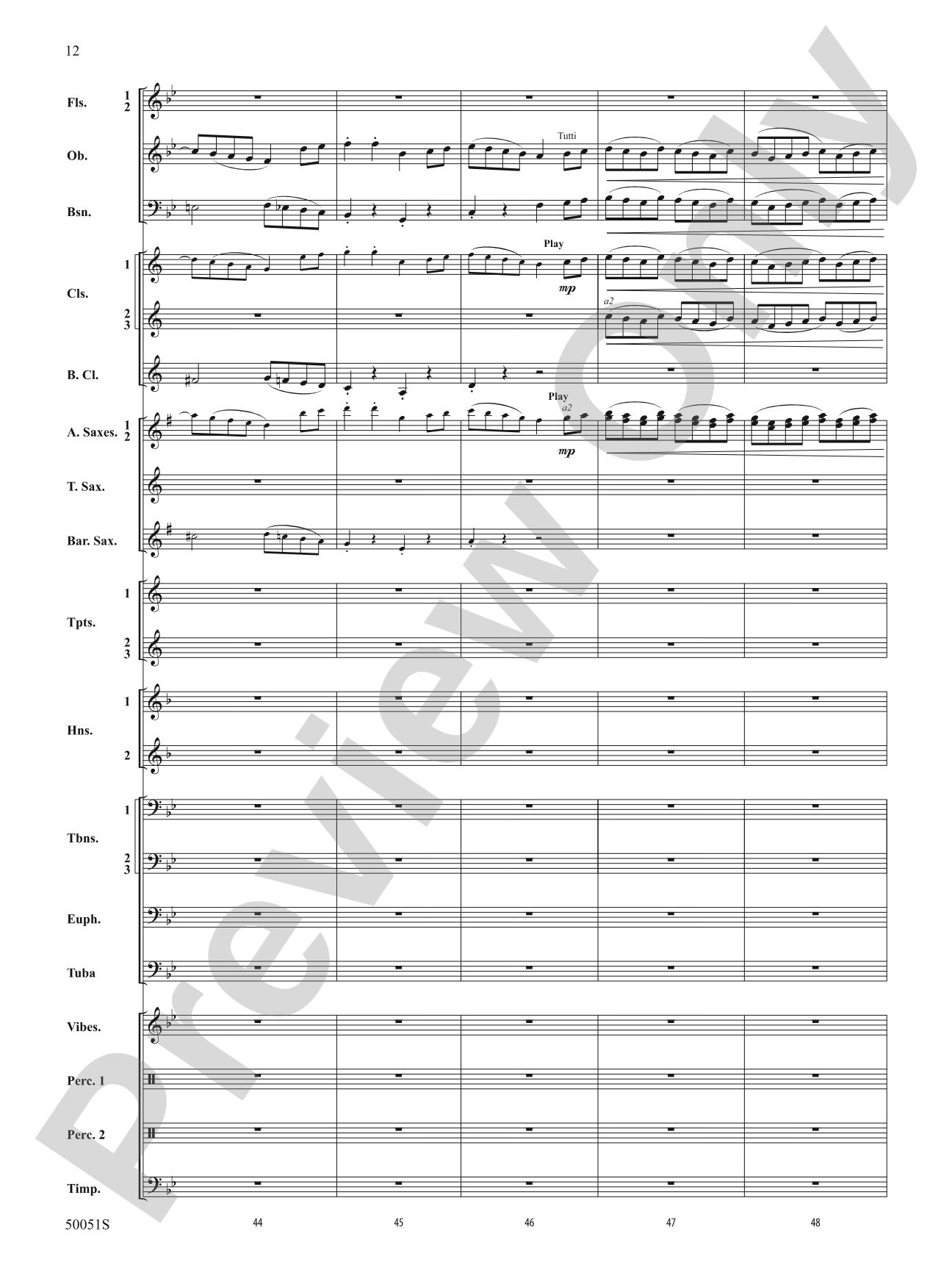 Bourrée: Concert Band Conductor Score & Parts