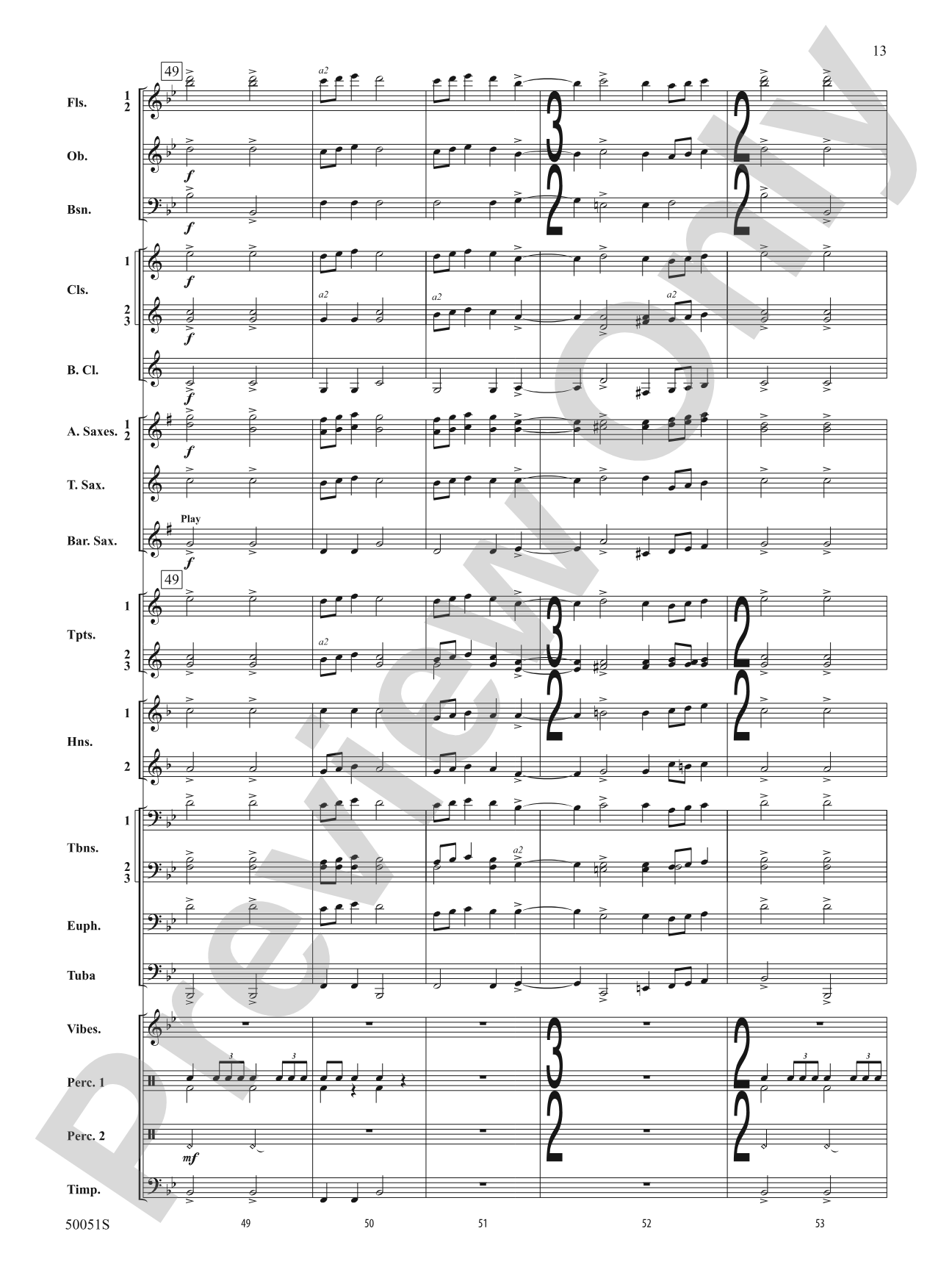 Bourrée: Concert Band Conductor Score & Parts