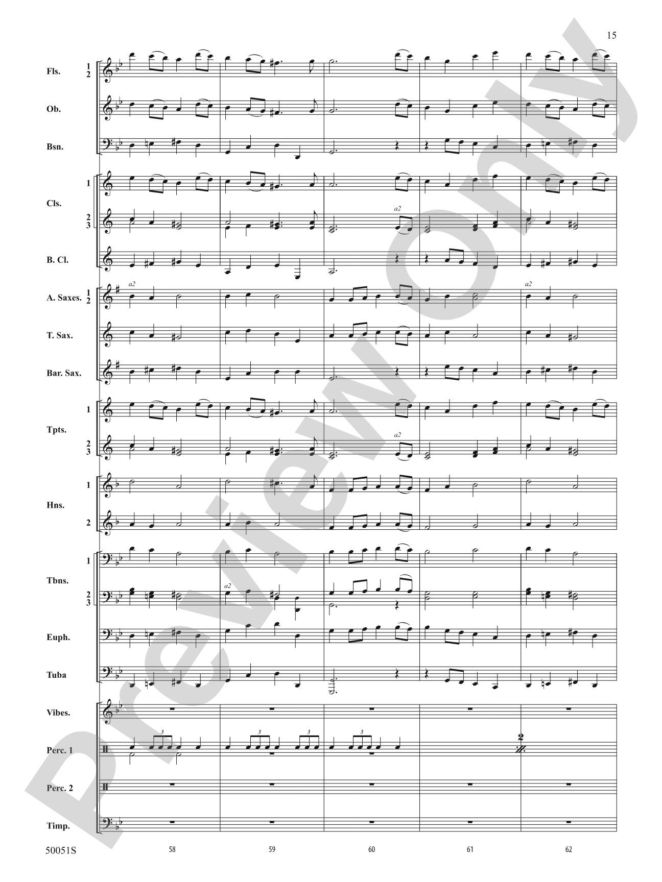 Bourrée: Concert Band Conductor Score & Parts