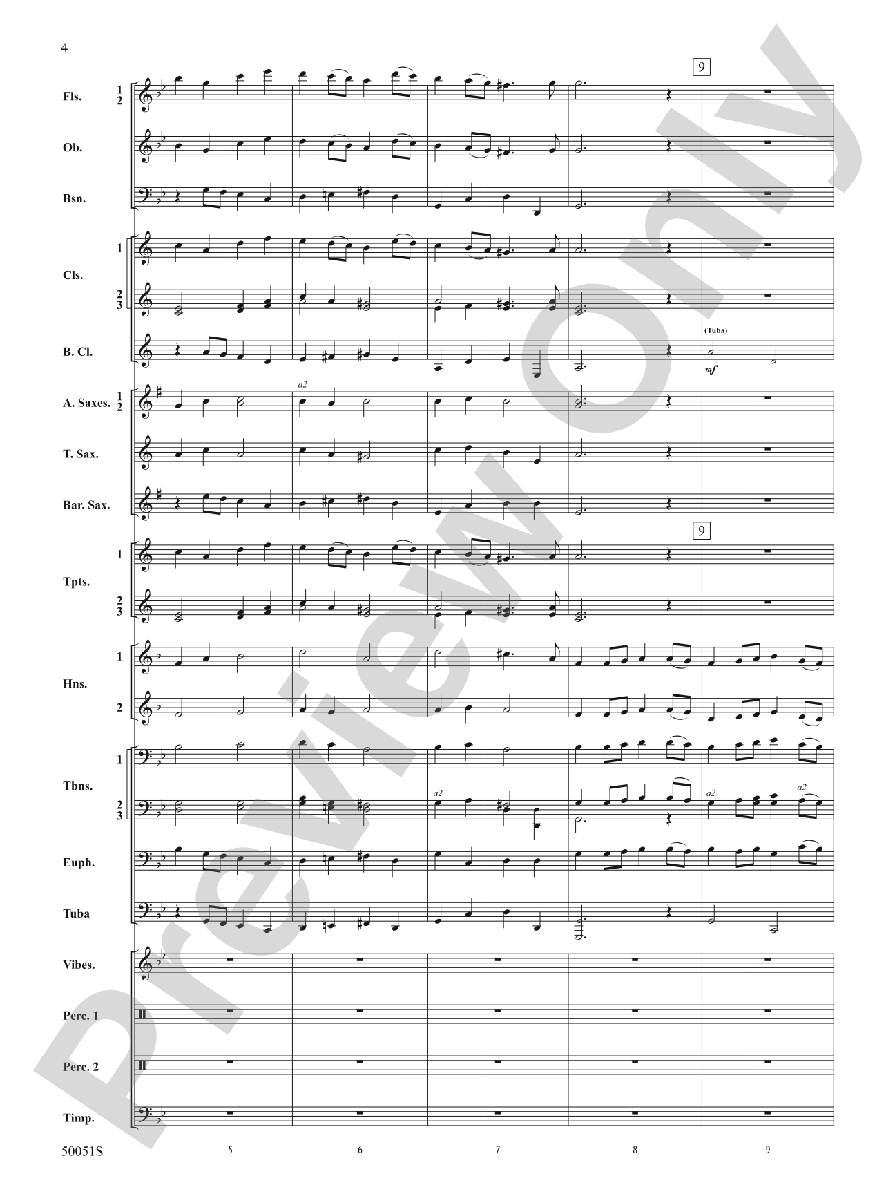 Bourrée: Concert Band Conductor Score & Parts