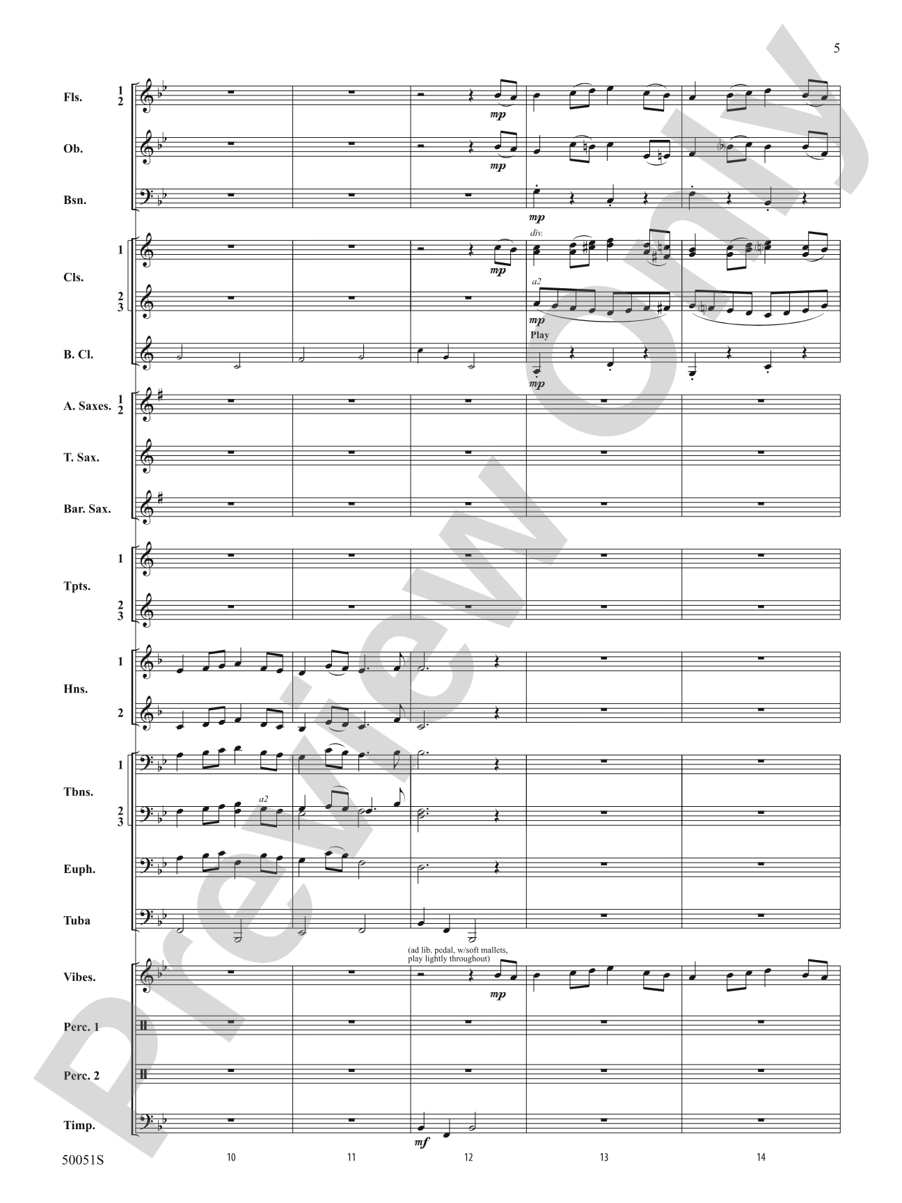 Bourrée: Concert Band Conductor Score & Parts