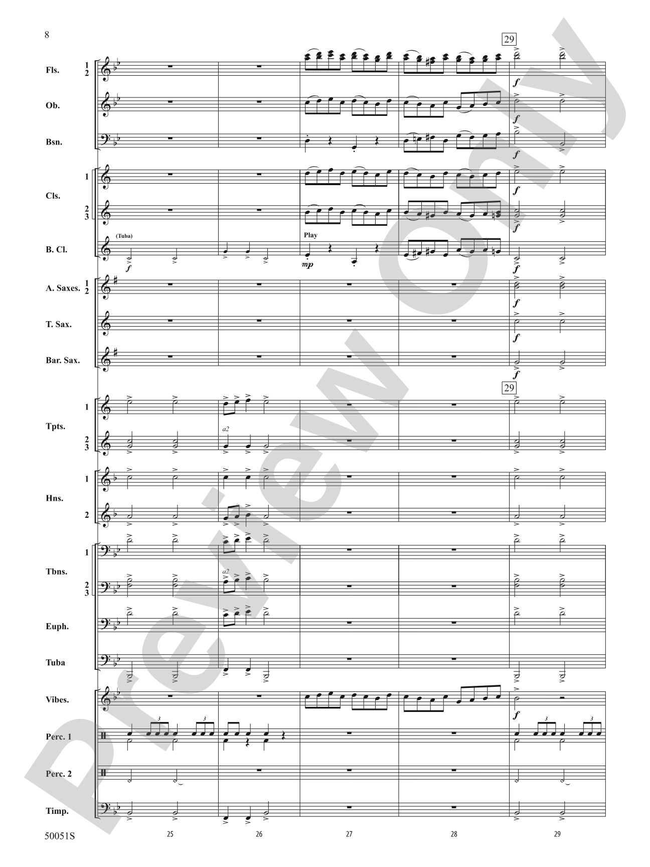 Bourrée: Concert Band Conductor Score & Parts