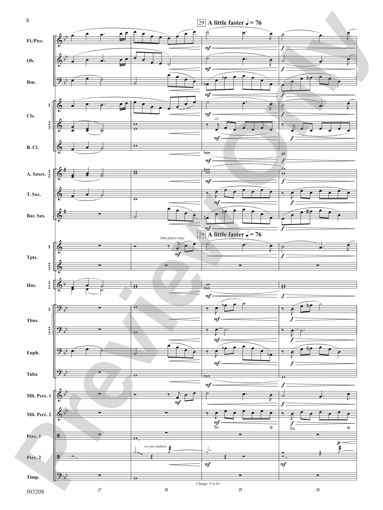 To Light: Concert Band Conductor Score & Parts