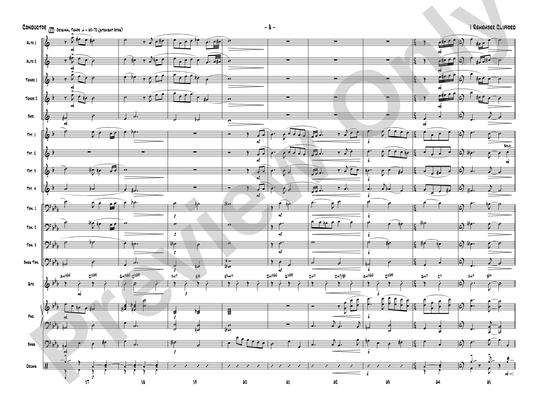 I Remember Clifford: Score