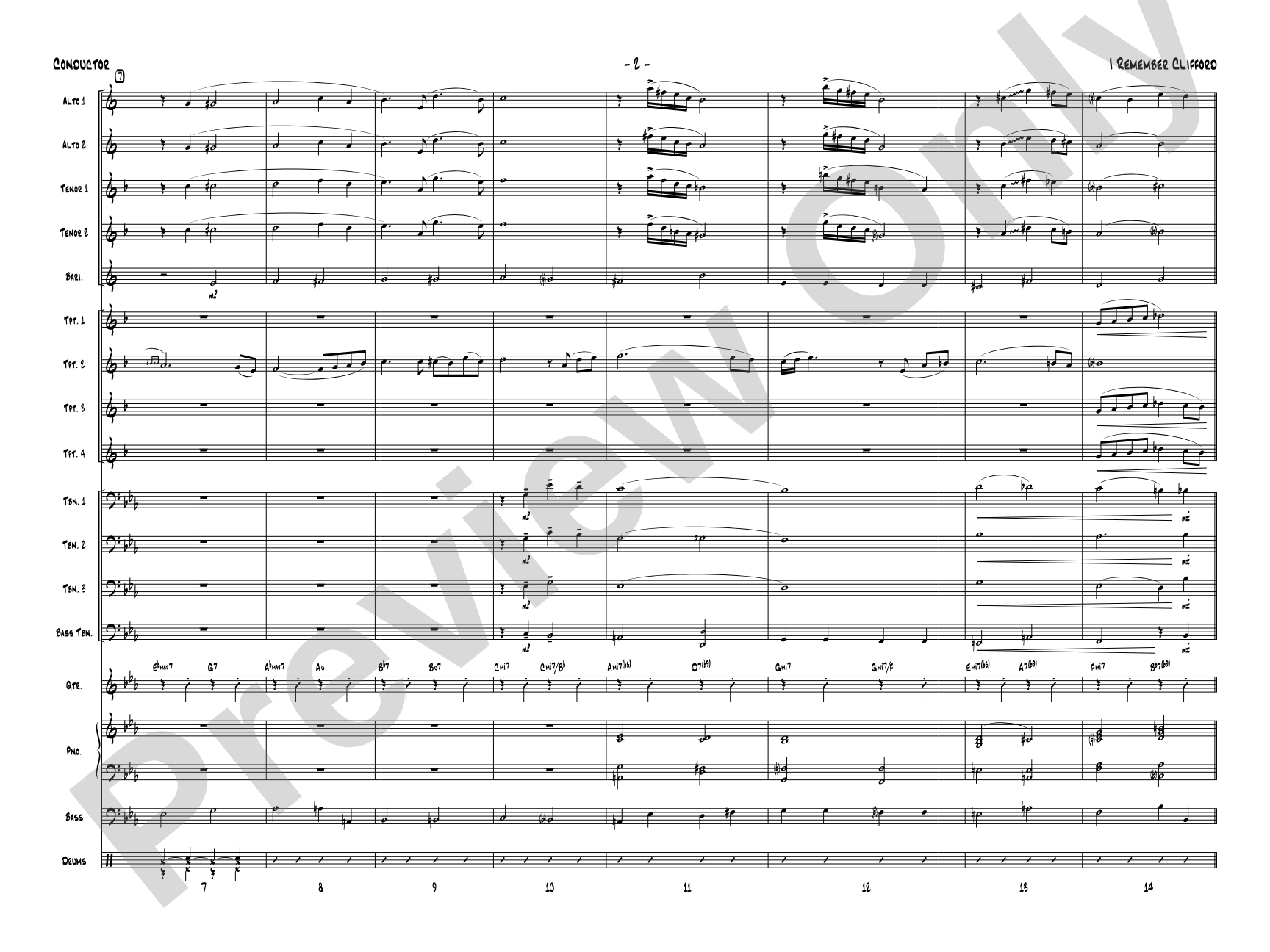 I Remember Clifford: Score