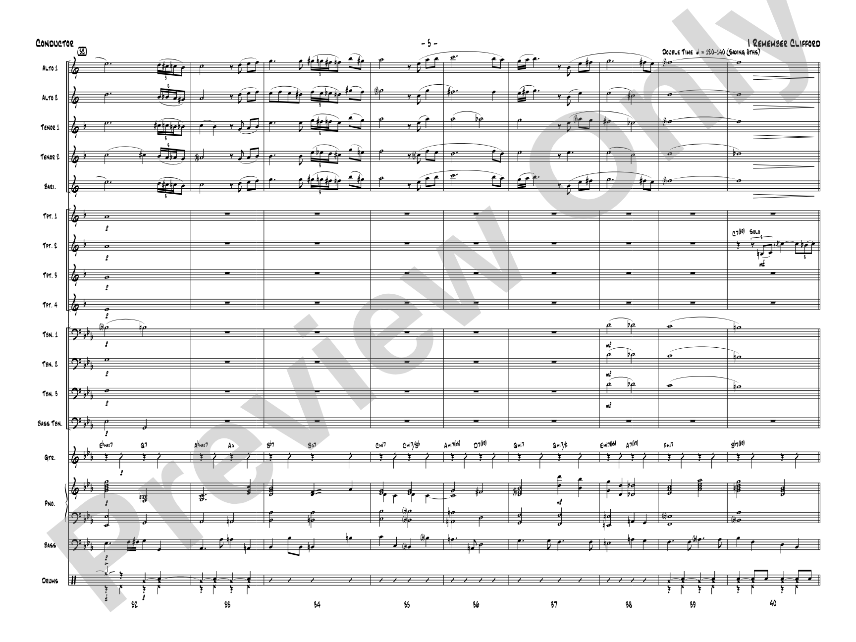 I Remember Clifford: Score