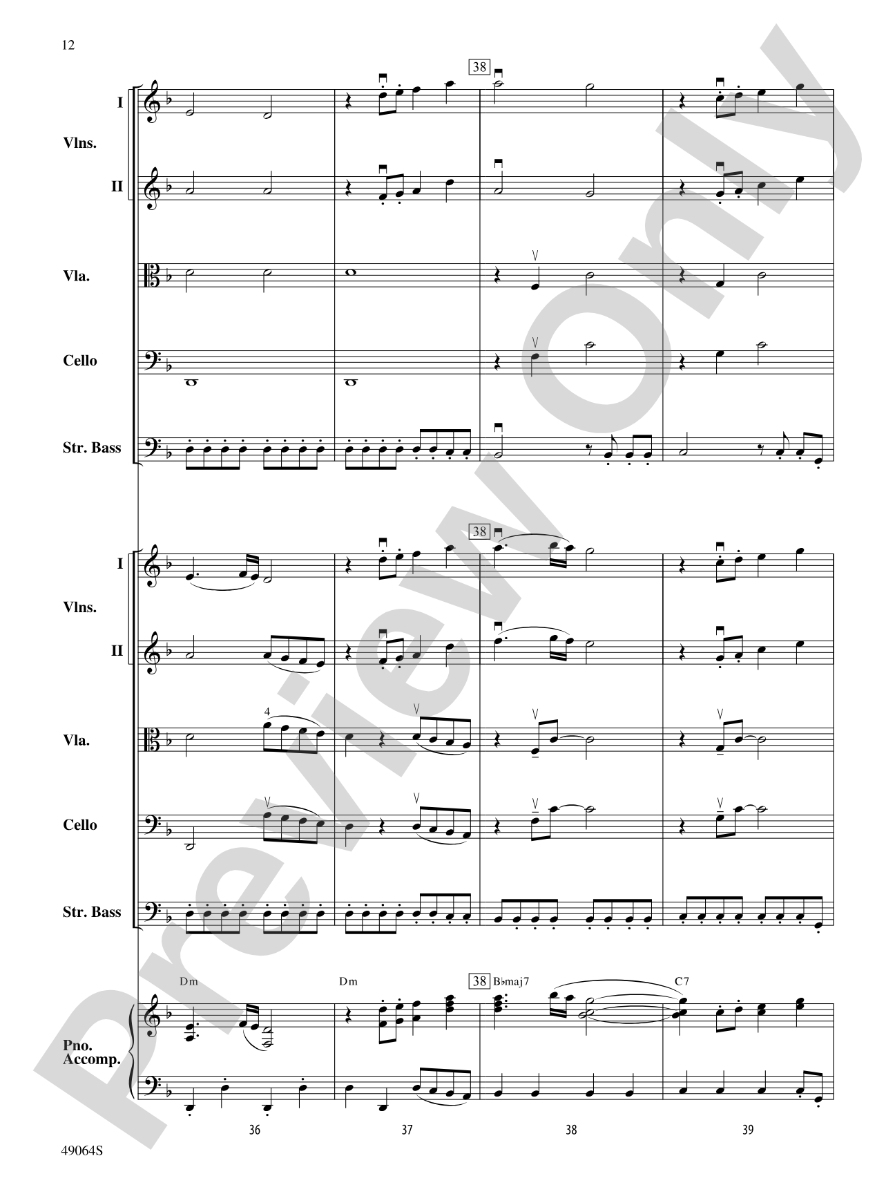 Wood's Bolero: String Orchestra Conductor Score & Parts