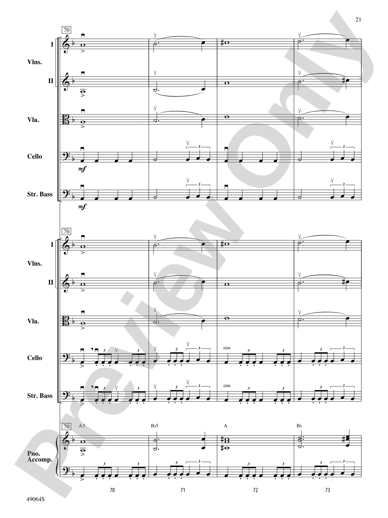 Wood's Bolero: String Orchestra Conductor Score & Parts
