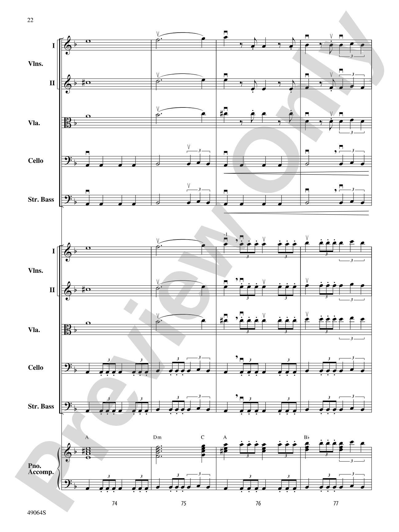 Wood's Bolero: String Orchestra Conductor Score & Parts