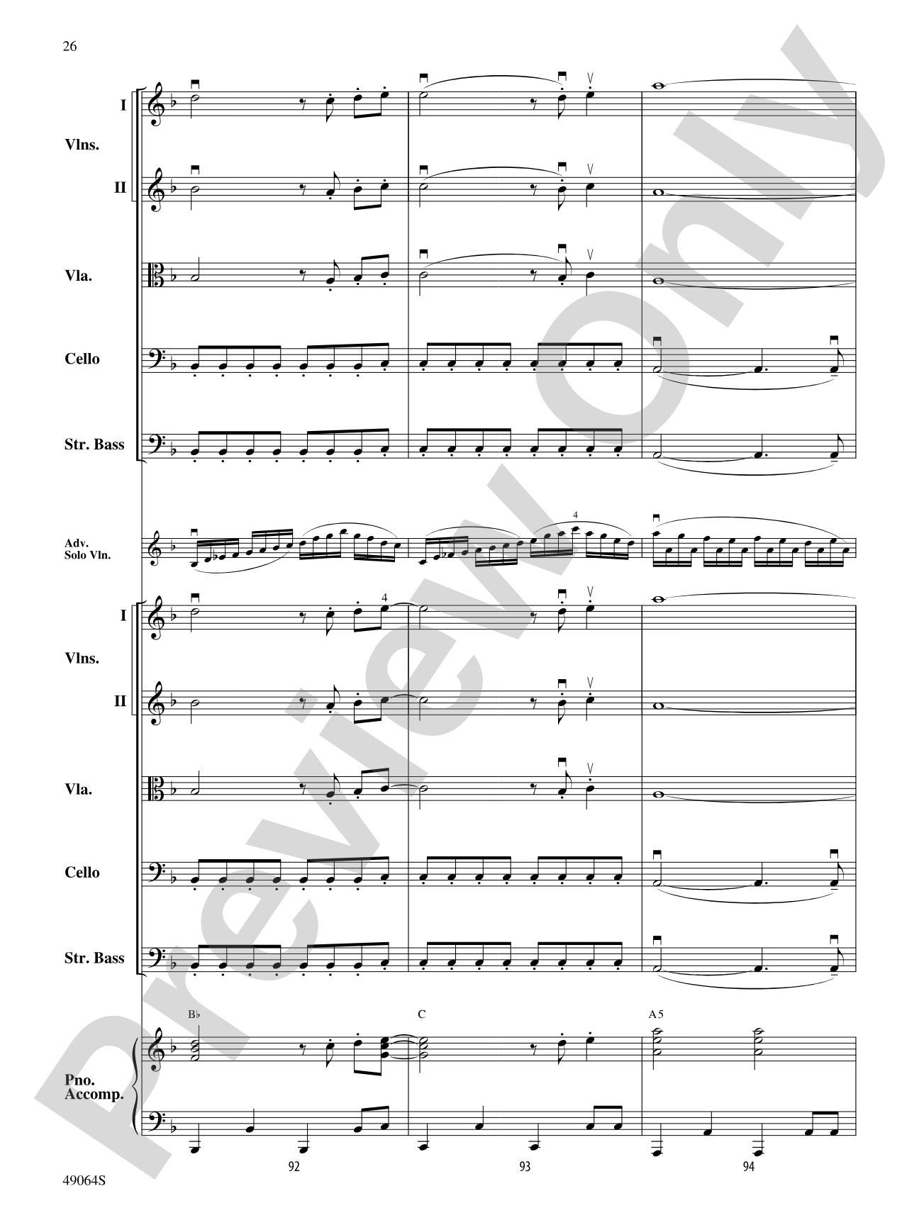 Wood's Bolero: String Orchestra Conductor Score & Parts