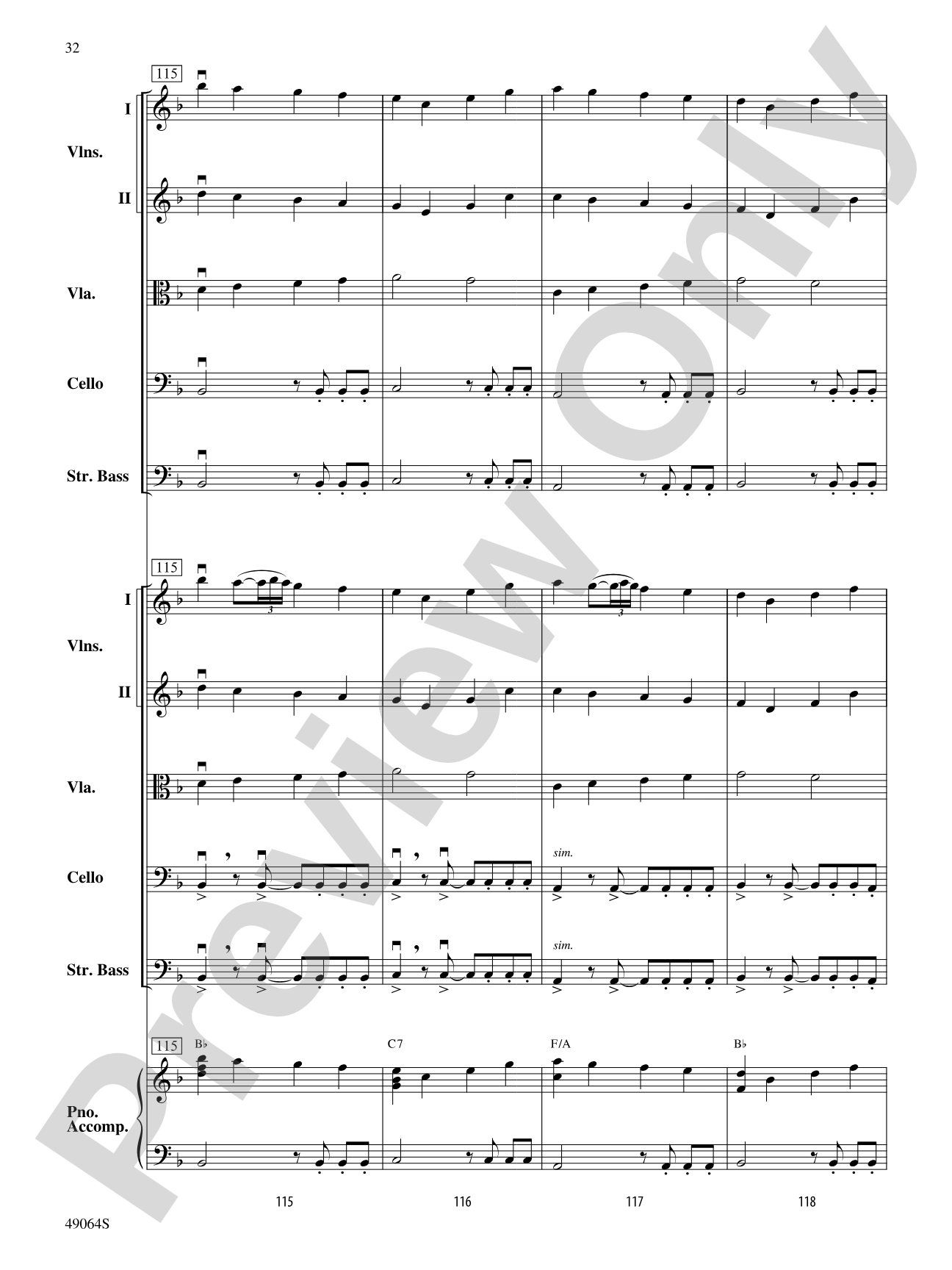 Wood's Bolero: String Orchestra Conductor Score & Parts