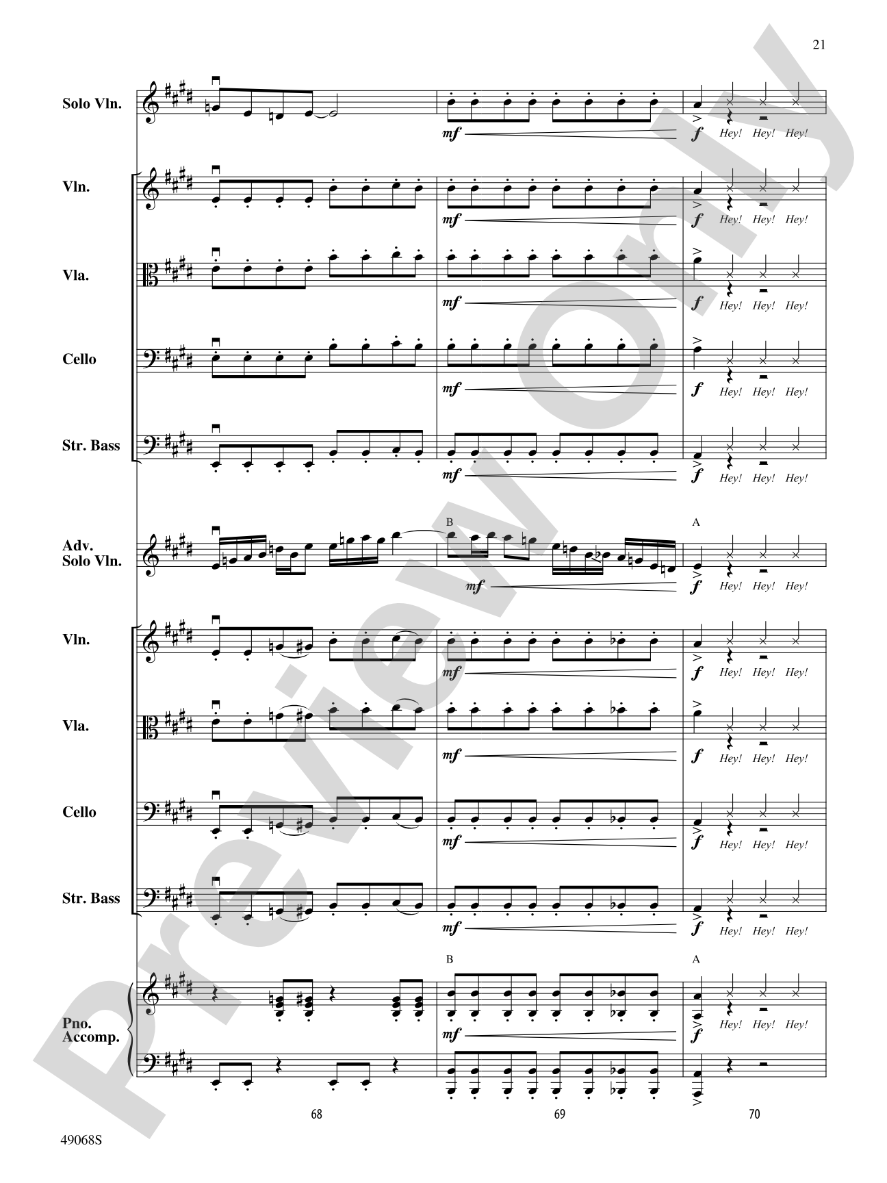 String Thang: String Orchestra Conductor Score & Parts