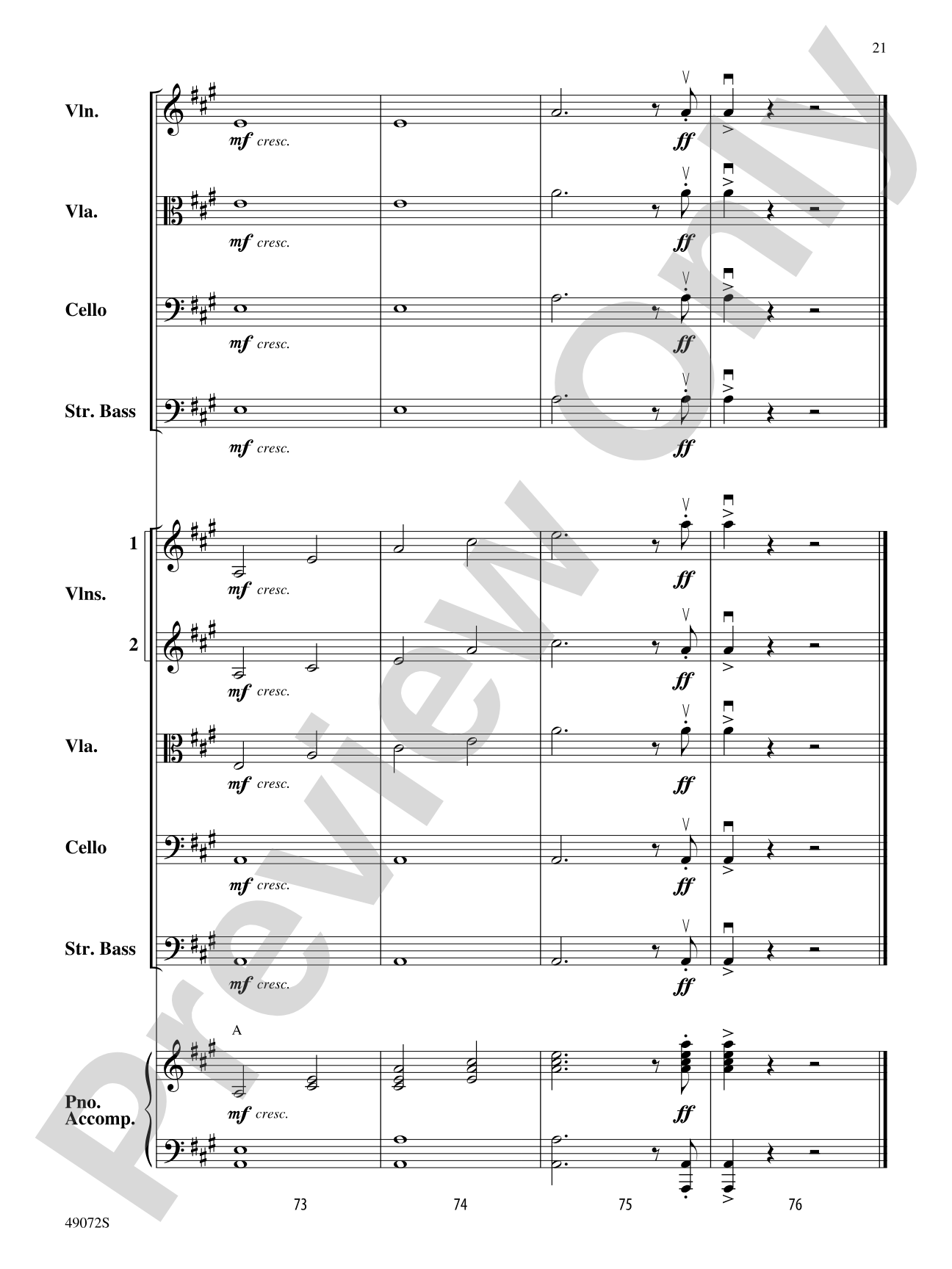 Arizona Sun: String Orchestra Conductor Score & Parts