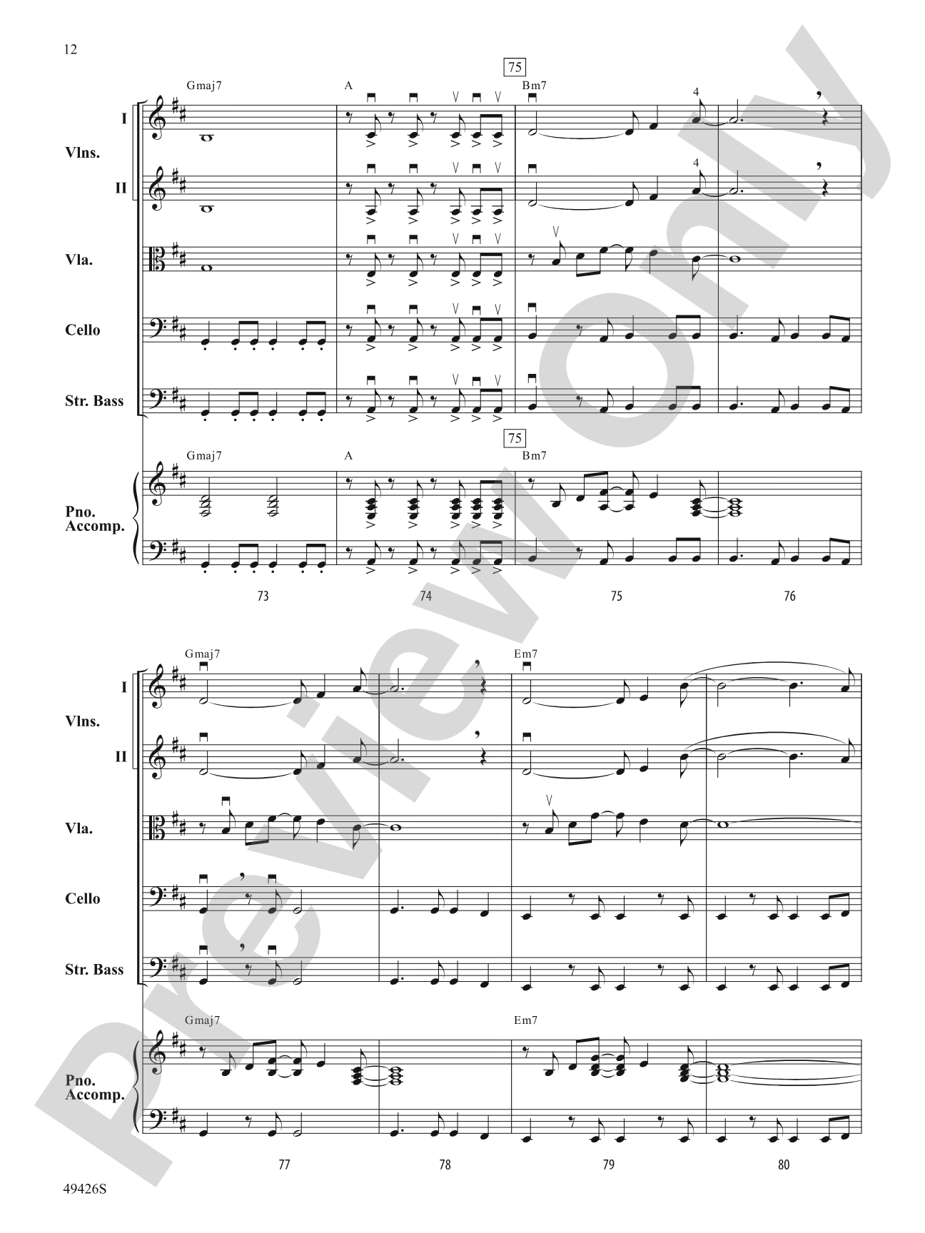 Come Fly with Me: String Orchestra Conductor Score & Parts