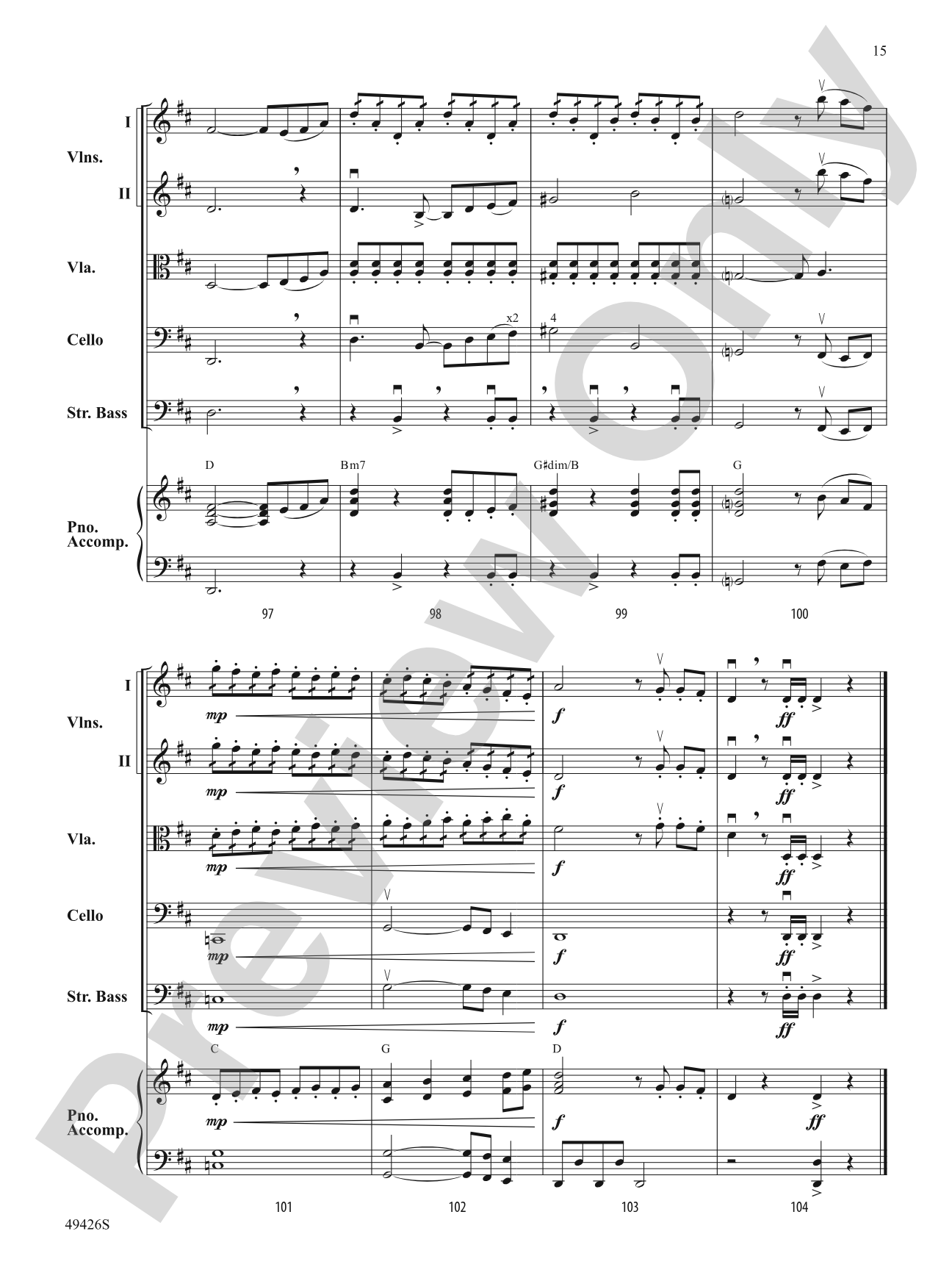 Come Fly with Me: String Orchestra Conductor Score & Parts