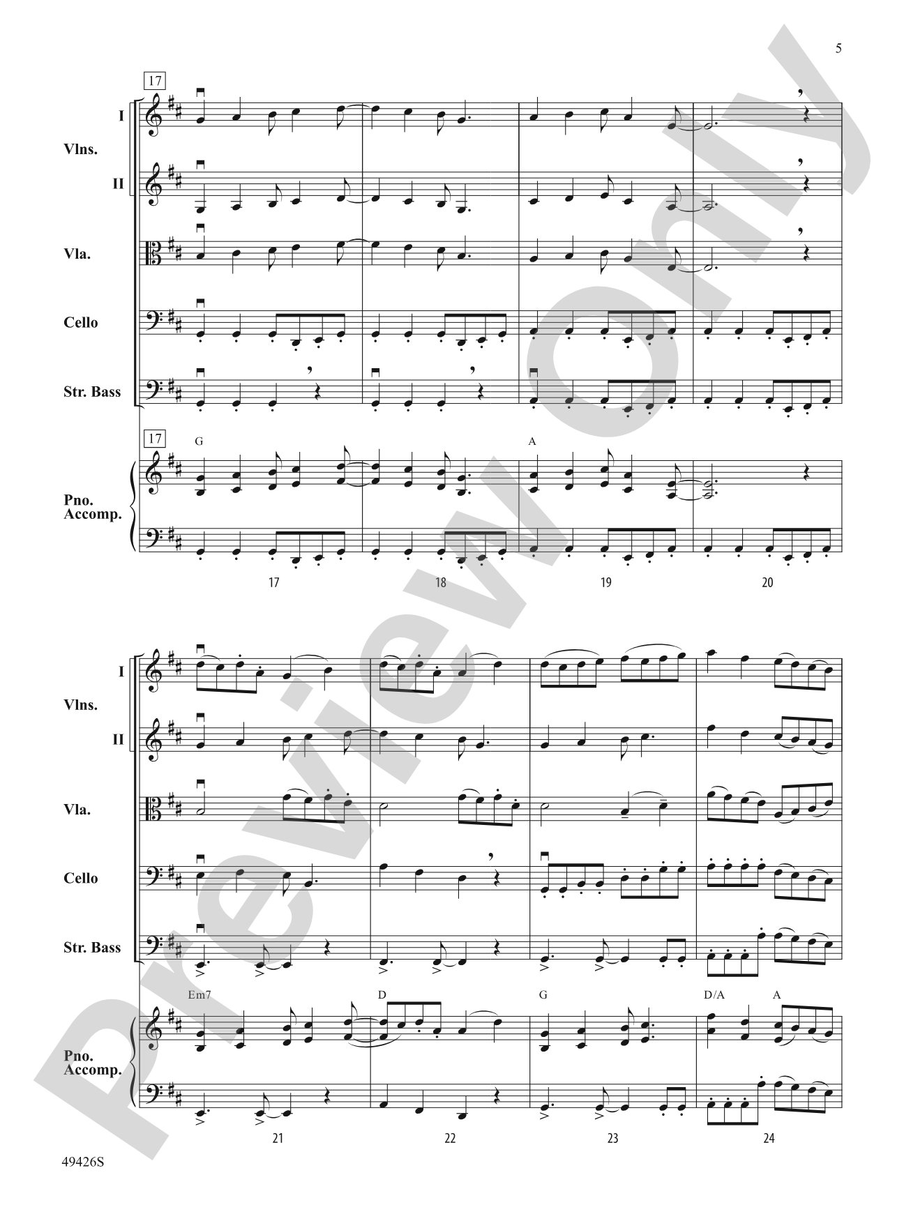 Come Fly with Me: String Orchestra Conductor Score & Parts
