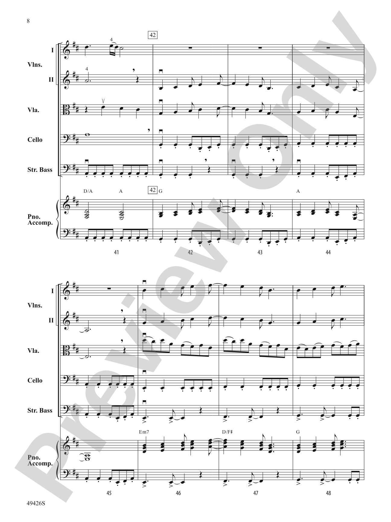 Come Fly with Me: String Orchestra Conductor Score & Parts