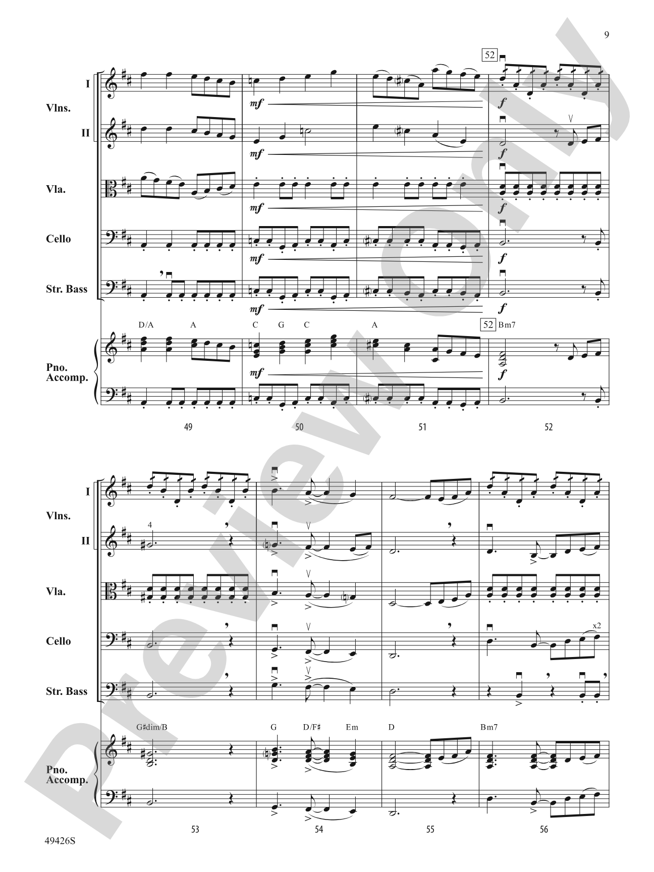 Come Fly with Me: String Orchestra Conductor Score & Parts