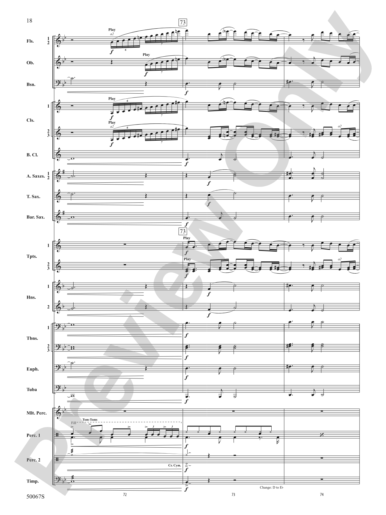 David Bowie: The Hits: Concert Band Conductor Score & Parts