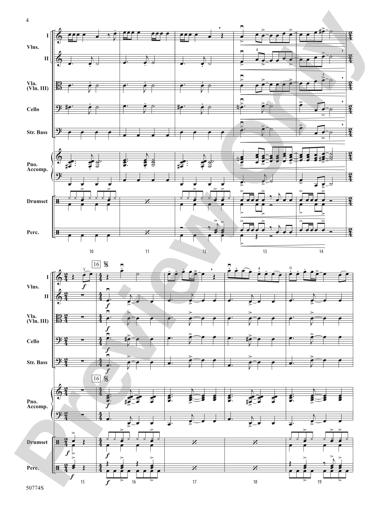 Dance the Night: String Orchestra Conductor Score & Parts