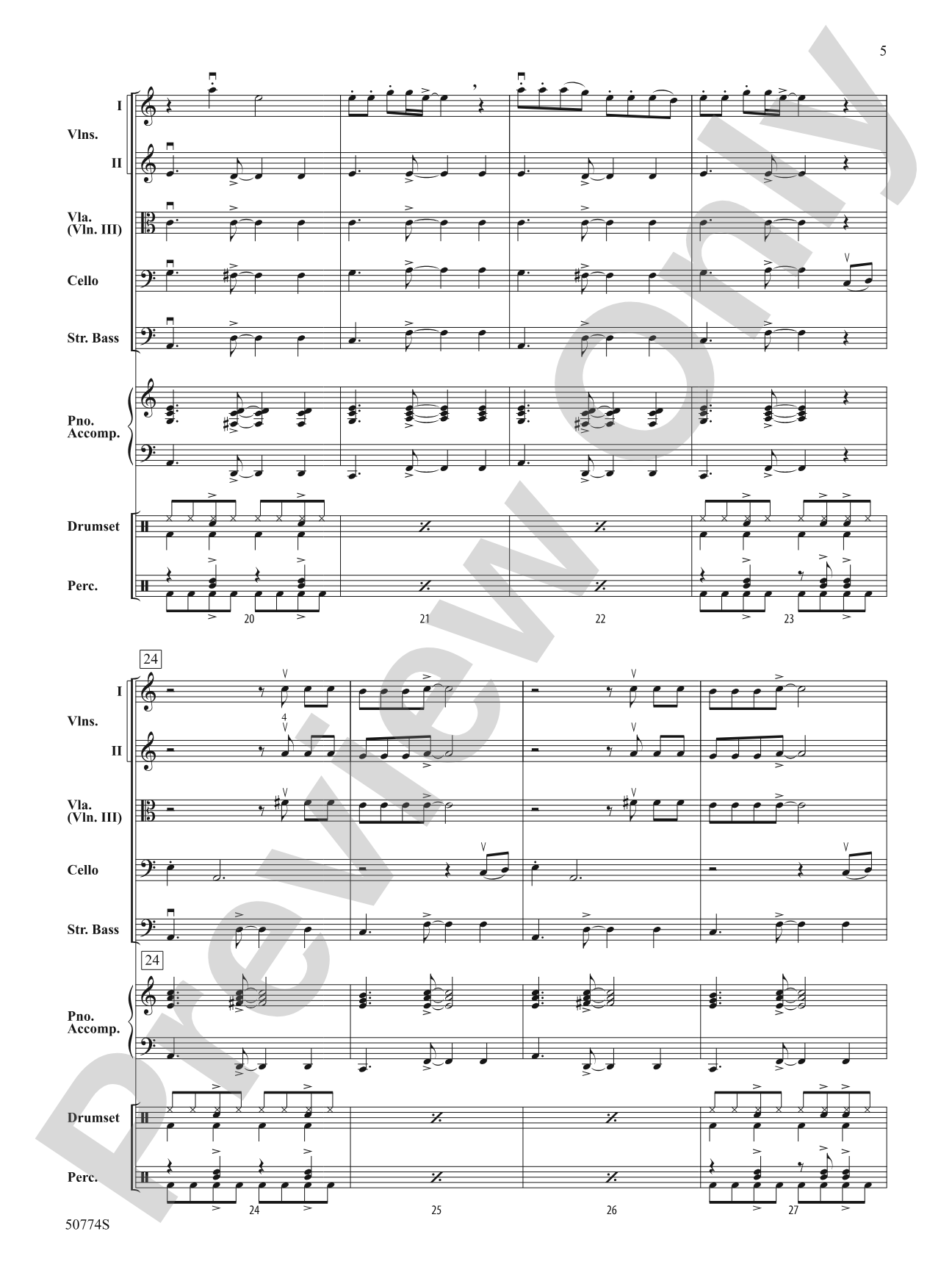Dance the Night: String Orchestra Conductor Score & Parts