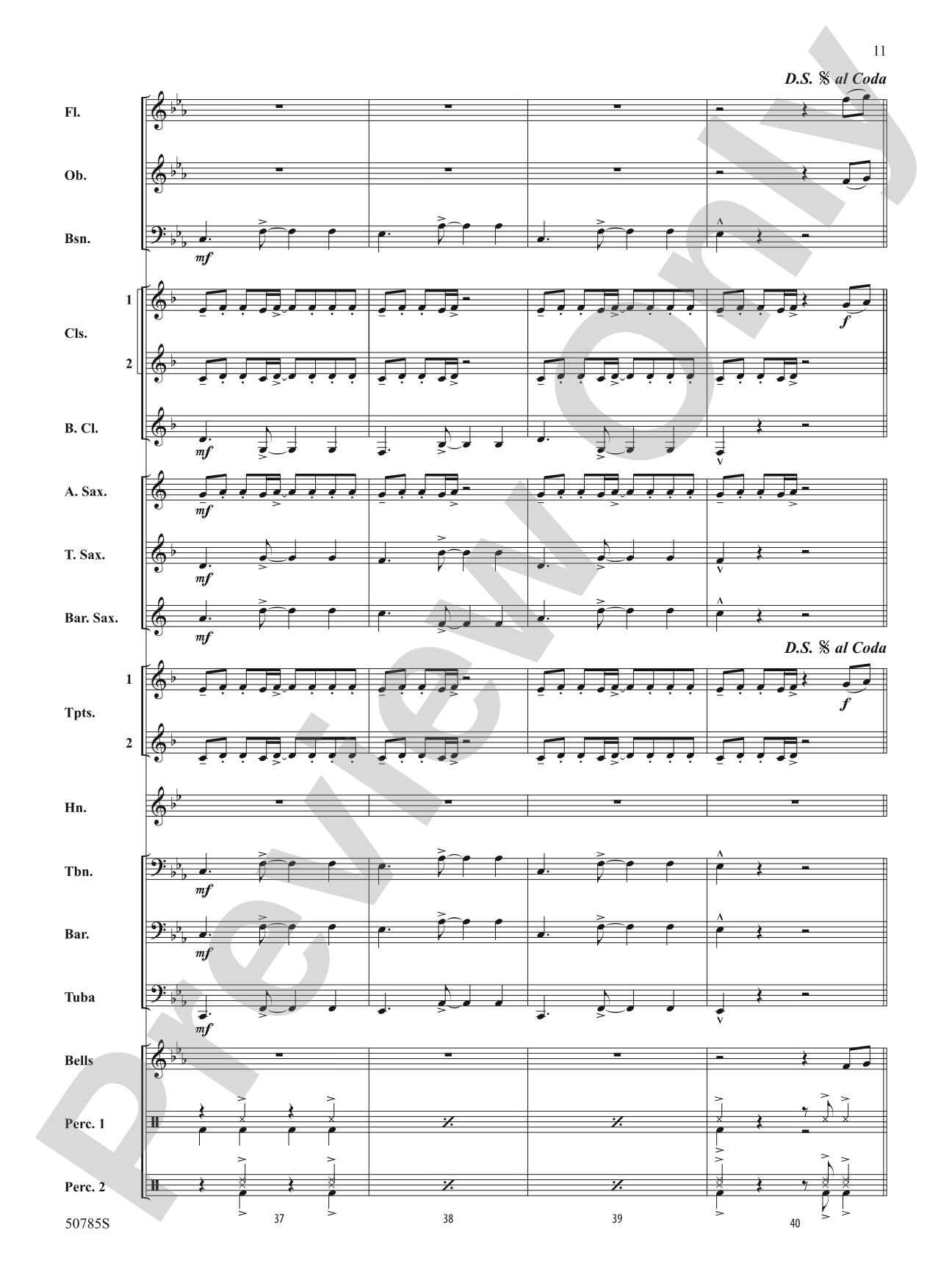 Dance the Night: Concert Band Conductor Score & Parts