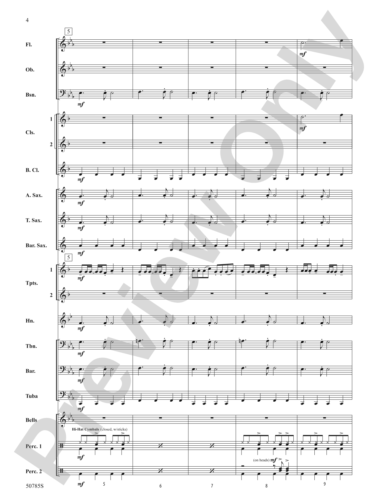 Dance the Night: Concert Band Conductor Score & Parts