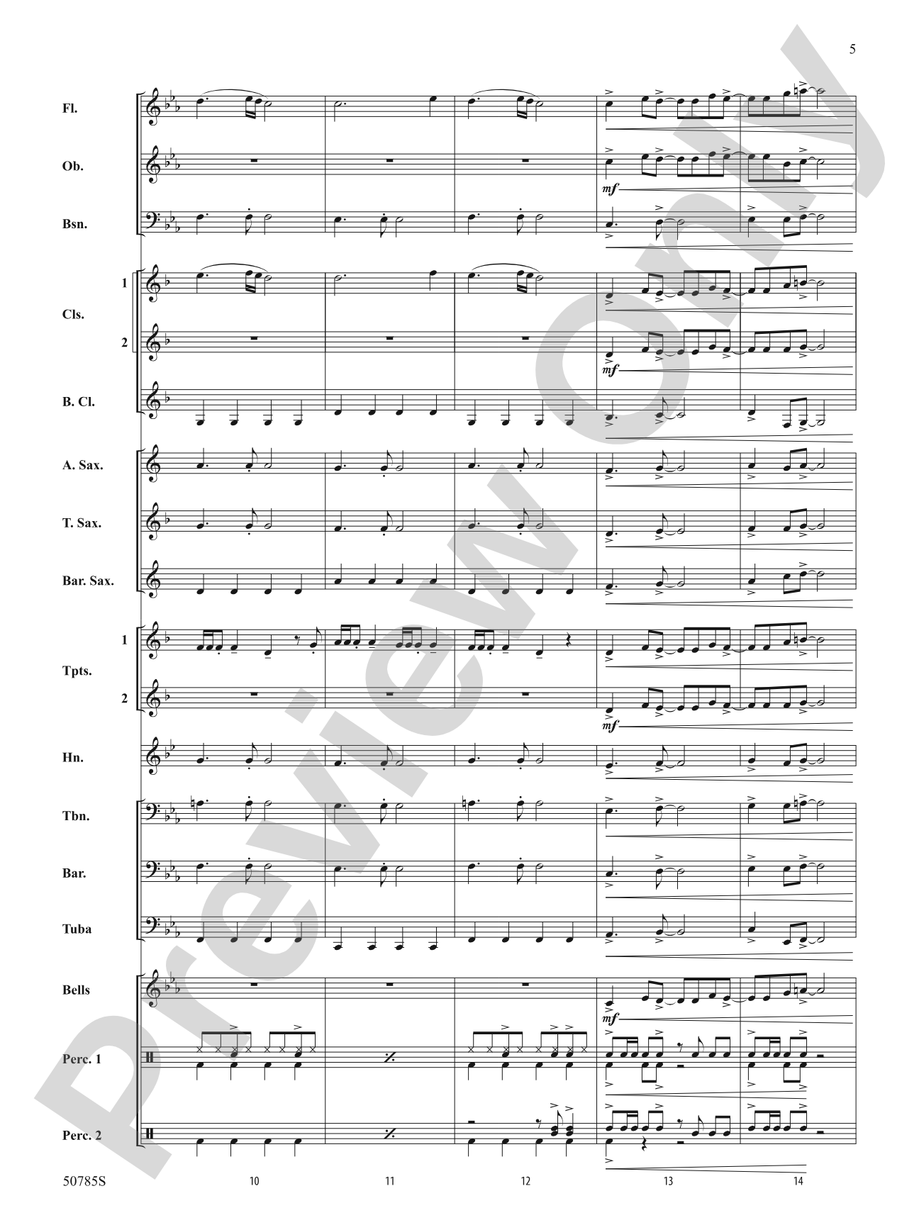 Dance the Night: Concert Band Conductor Score & Parts