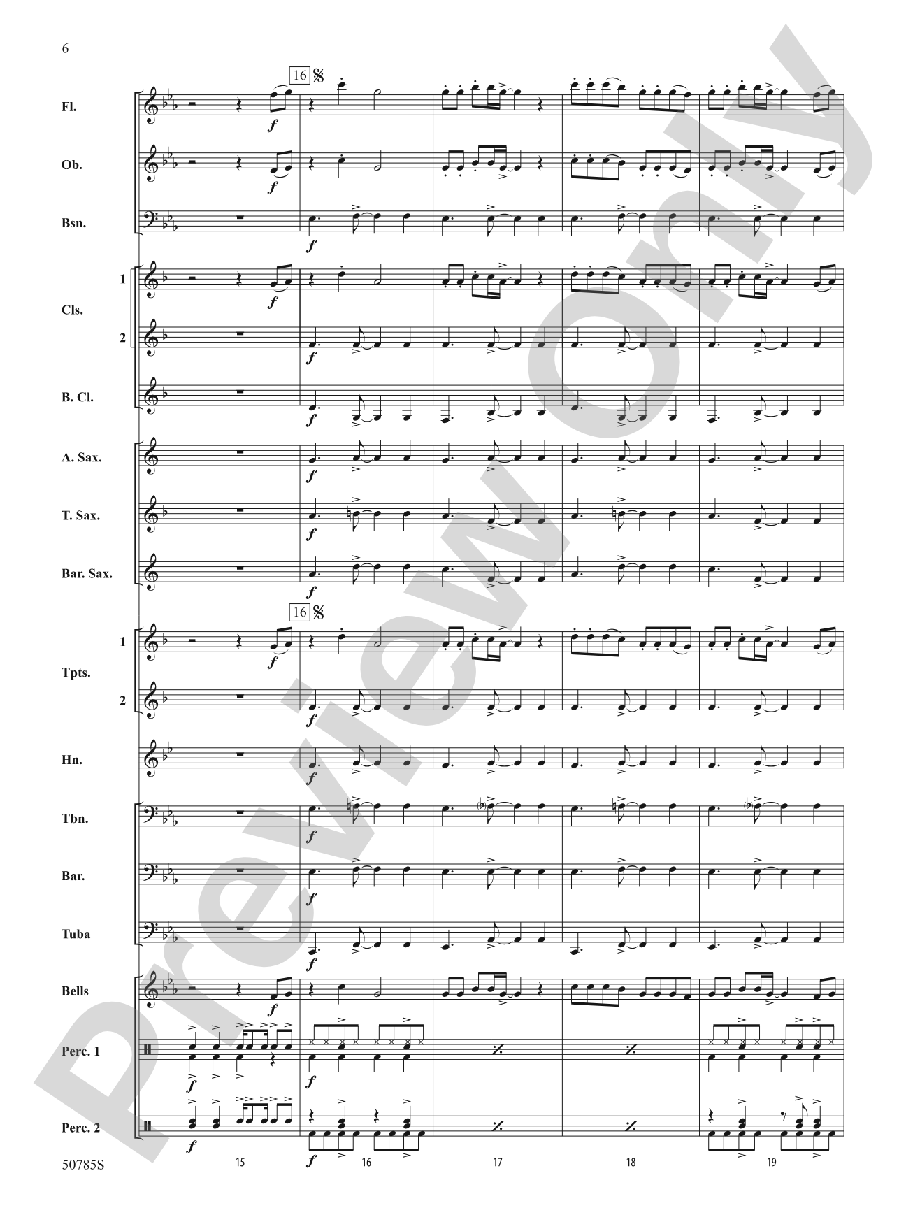 Dance the Night: Concert Band Conductor Score & Parts