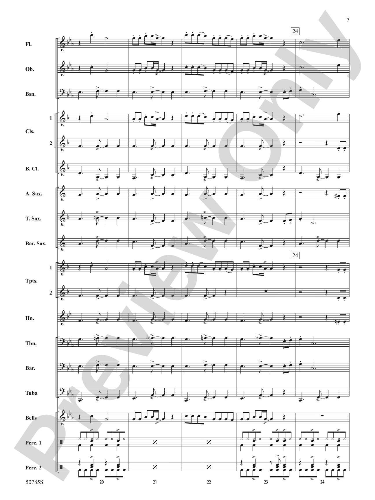 Dance the Night: Concert Band Conductor Score & Parts