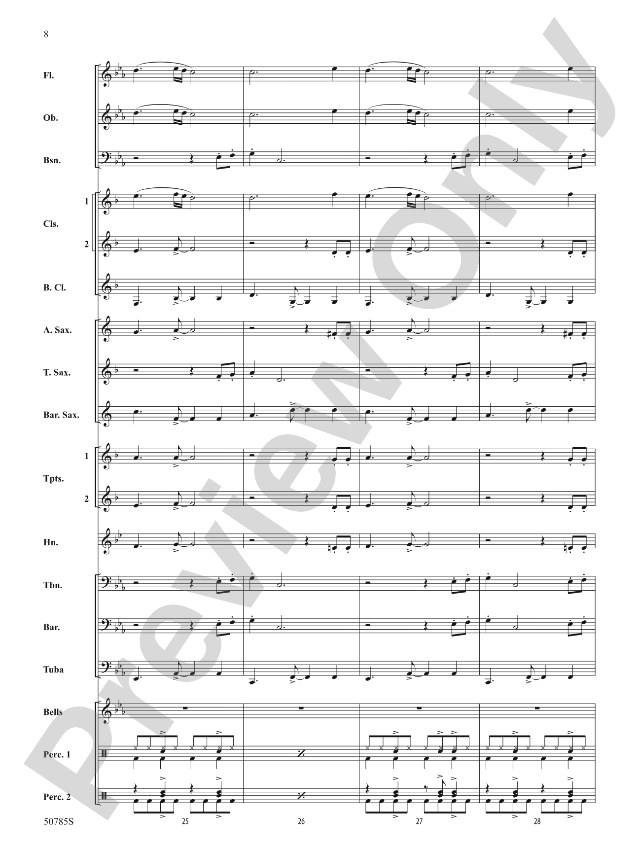 Dance the Night: Concert Band Conductor Score & Parts